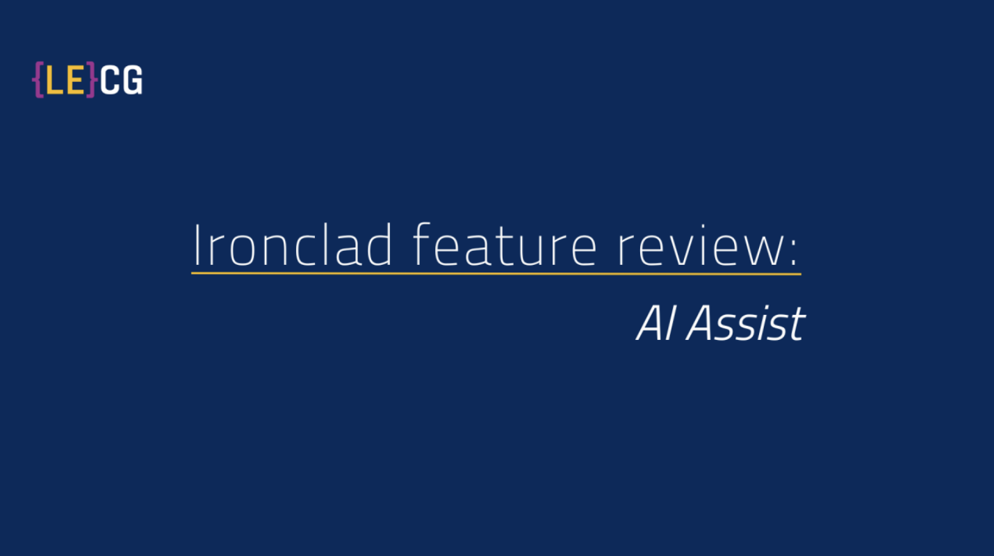Ironclad Feature Review: AI Assist