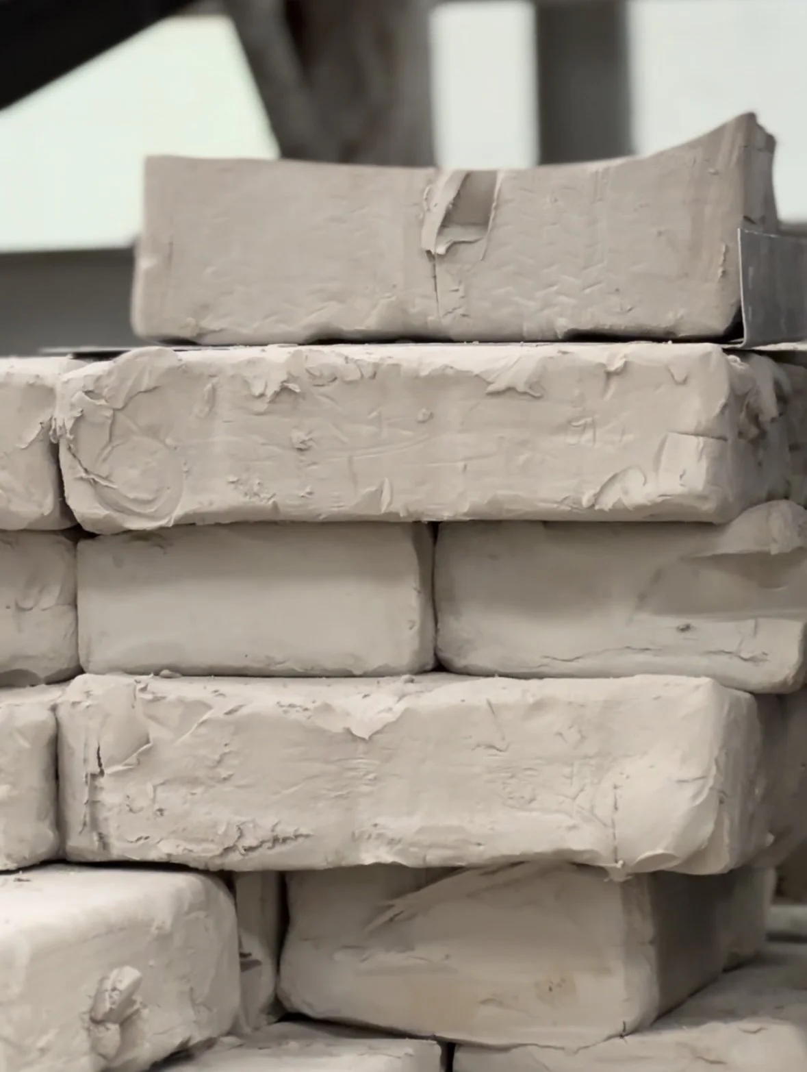 image of lump of clay at tile factory