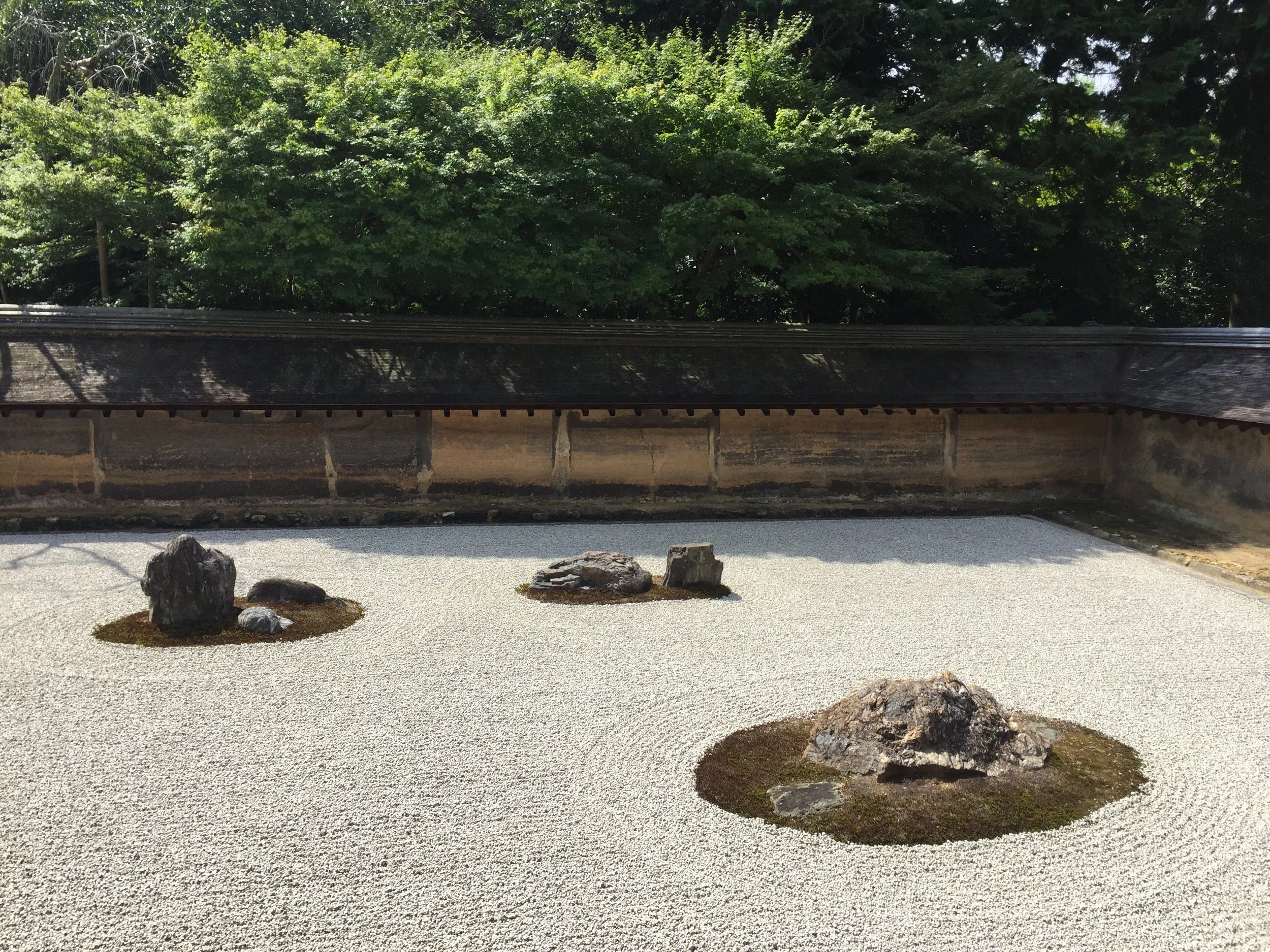 Image of a ceremonial japanese stone garden in Kyoto