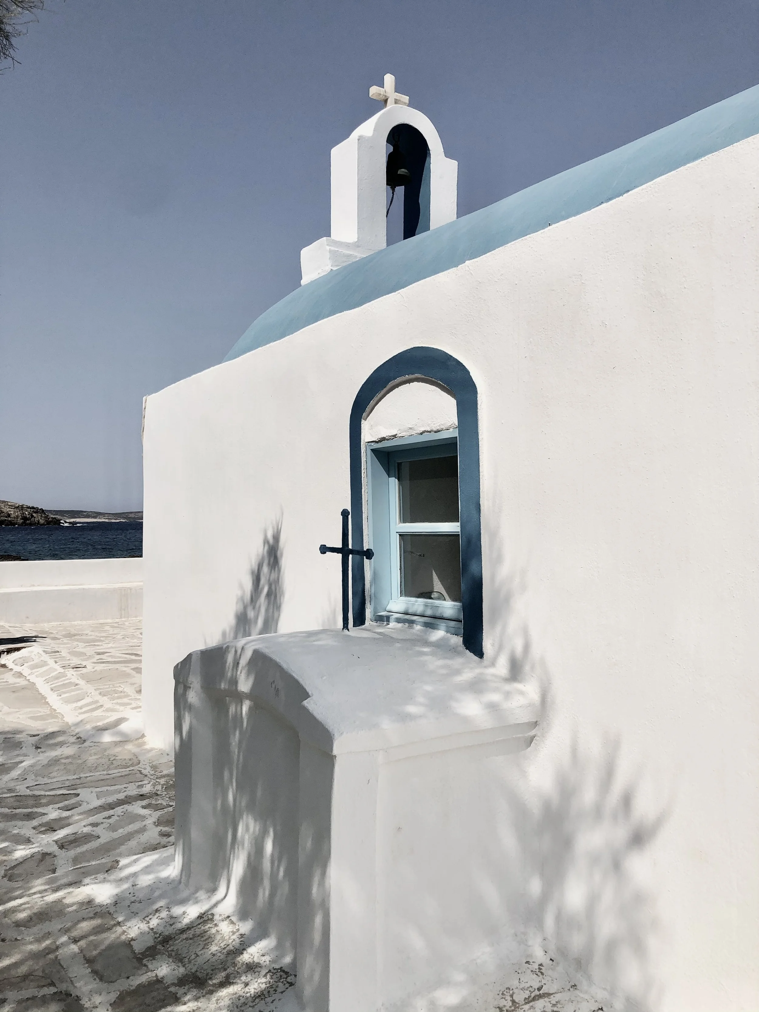 chapel in agios giorgios on cycladic islands Antiparos.