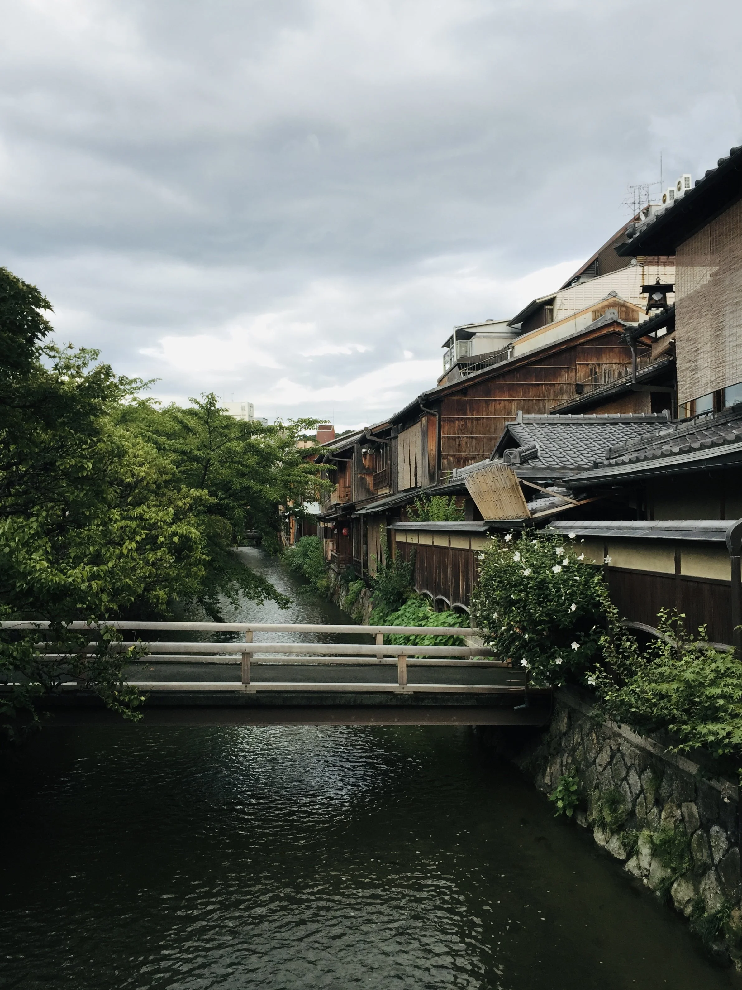 Image of Canal in the Manamachi district Gion in Kyoto, Japan.