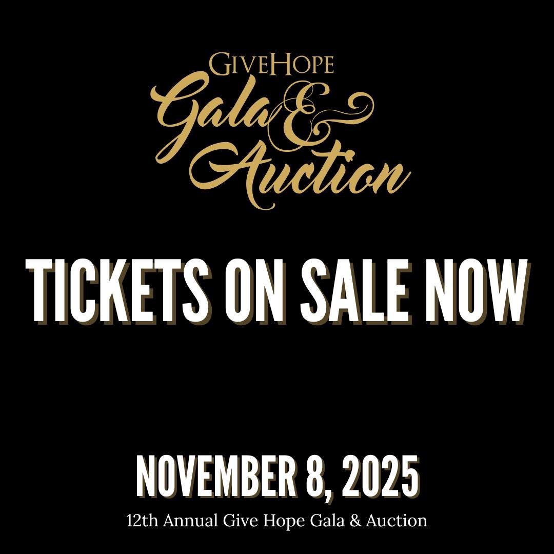 It&rsquo;s time! Tickets are officially on sale for the 12th Annual Give Hope Gala &amp; Auction &rarr; Nov 8.

✨ An unforgettable evening of:
🍴 Chef tastings
🥂 VIP reception with cocktails + live music
🏆 Silent &amp; live auctions
🎁 $500 Amazon 