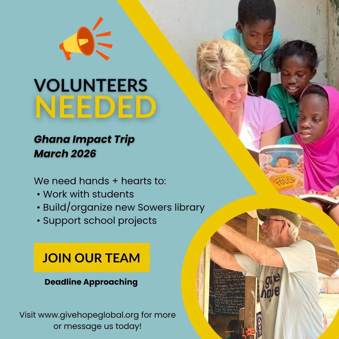 We need YOU in Ghana. 🇬🇭
Our March Impact Trip is approaching, and we are calling on our community to step in.

This trip is essential for:
📚 Building the Sowers Academy Library
👧🏾 Serving students &amp; supporting their teachers
🏫 Completing s