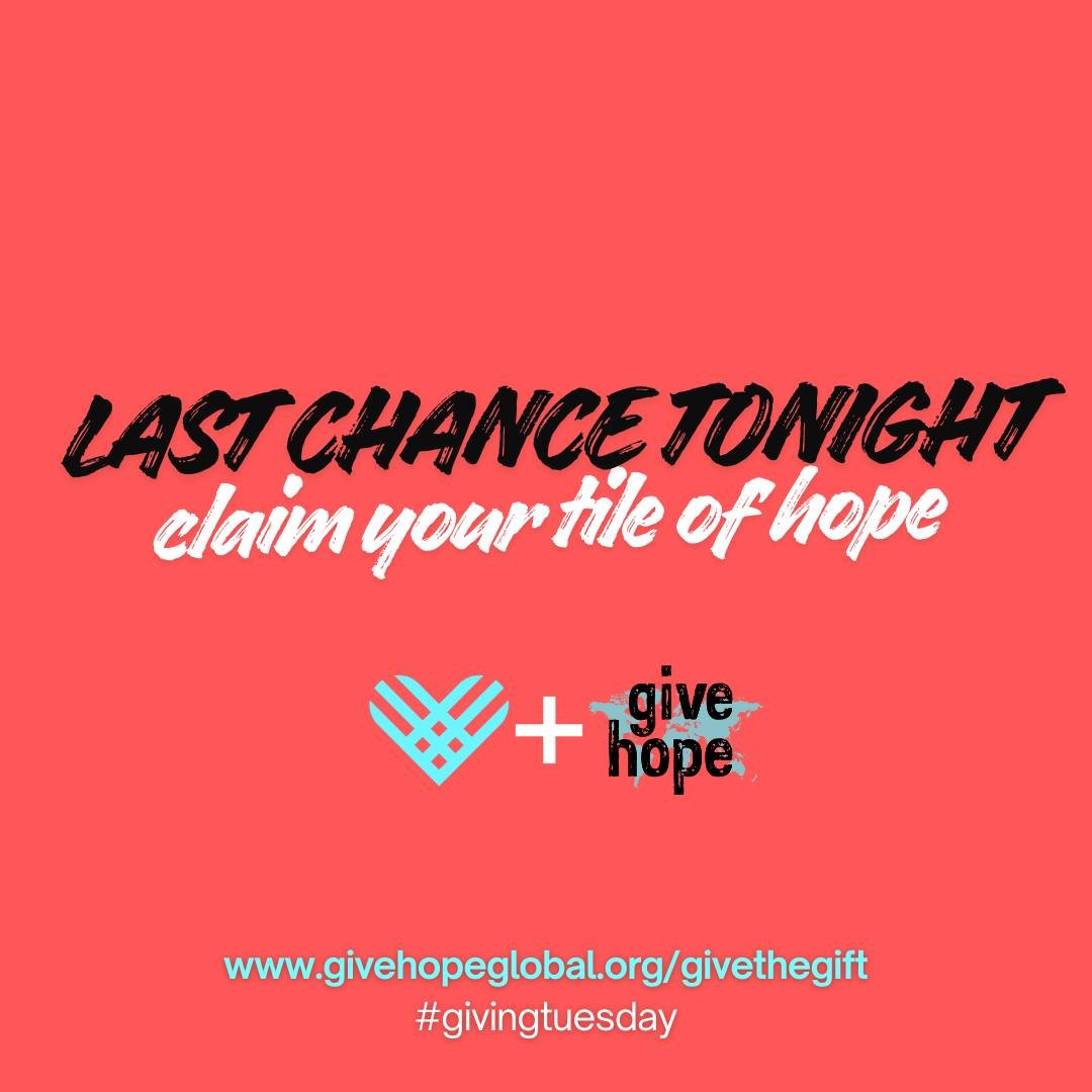 This is it.
The final hours of Giving Tuesday.
The last chance to help reveal the message behind our Pledge Wall of Hope &mdash; and change a child&rsquo;s tomorrow.

Your tile tonight = their opportunity tomorrow.
➡️ Give before midnight: www.giveho