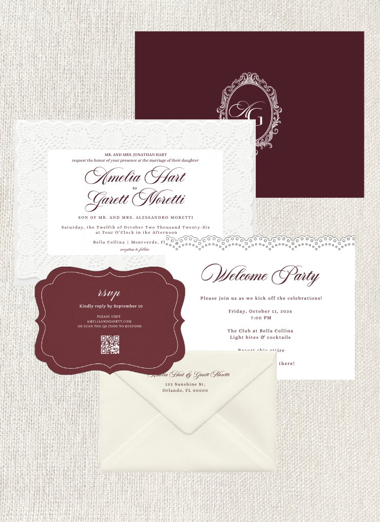 Love in the Lace Invite Suite