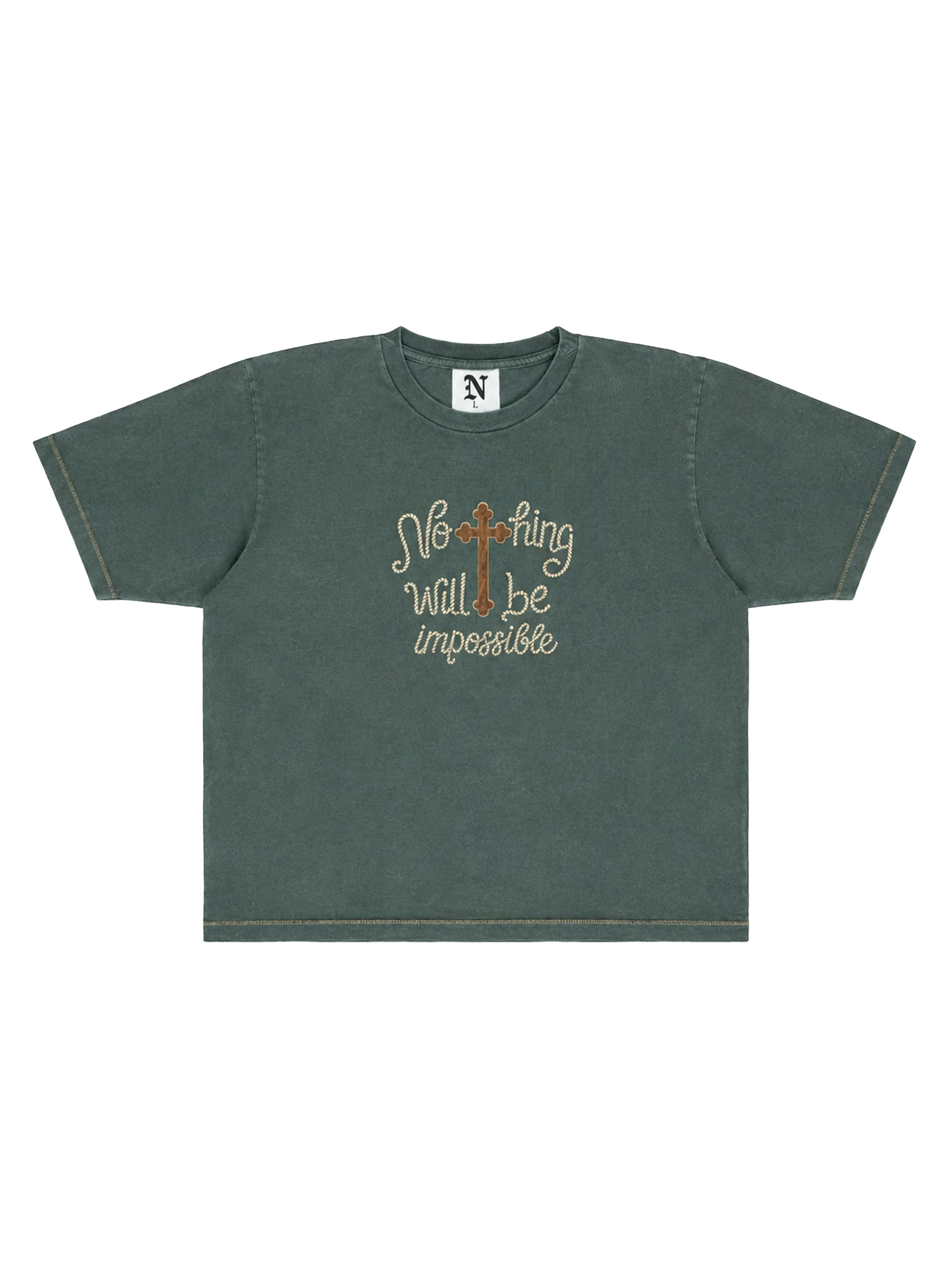 Nothing Will Be Impossible Vintage Washed Tee Shirt