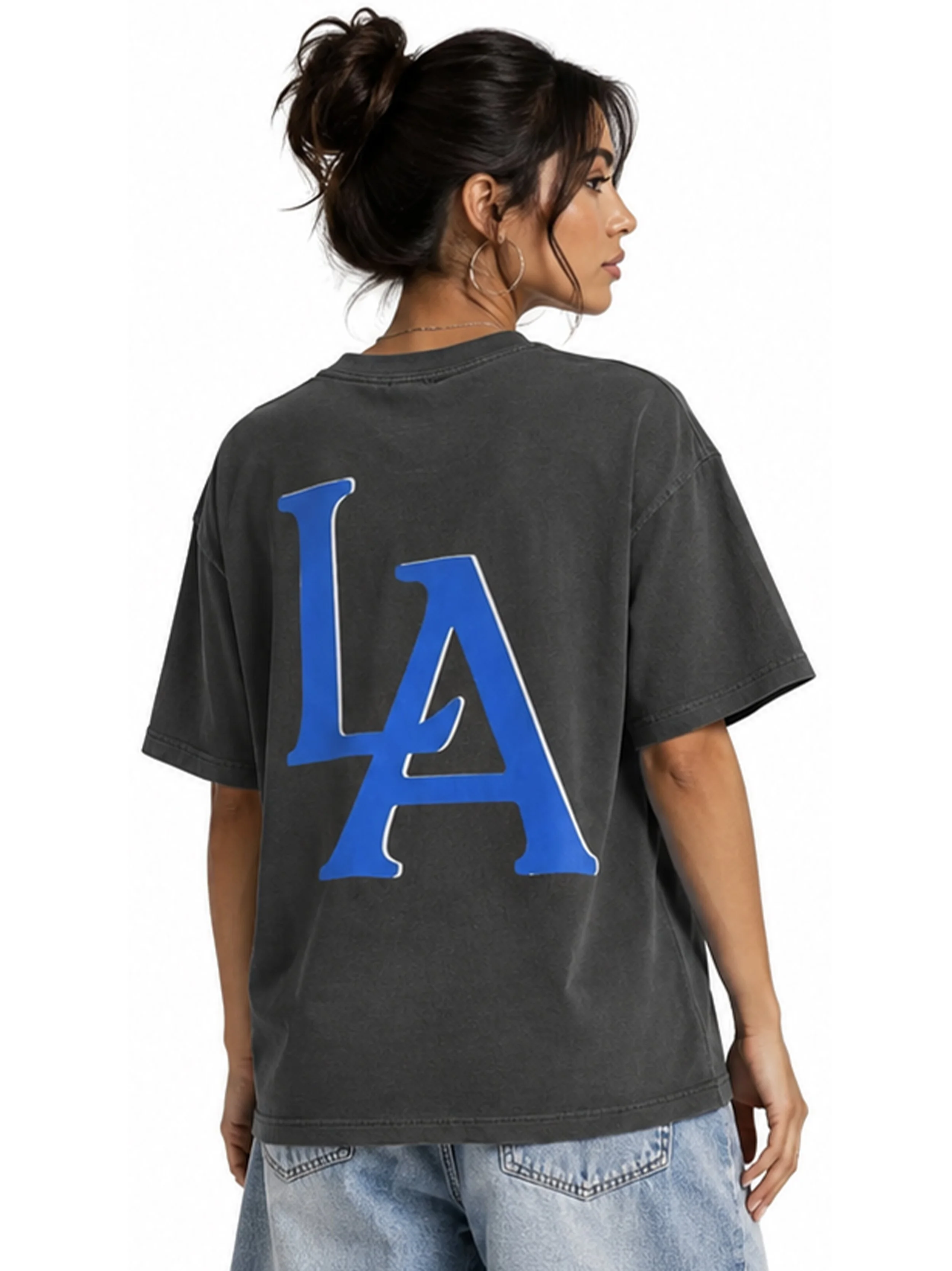 LA Logo Vintage Washed Tee Shirt