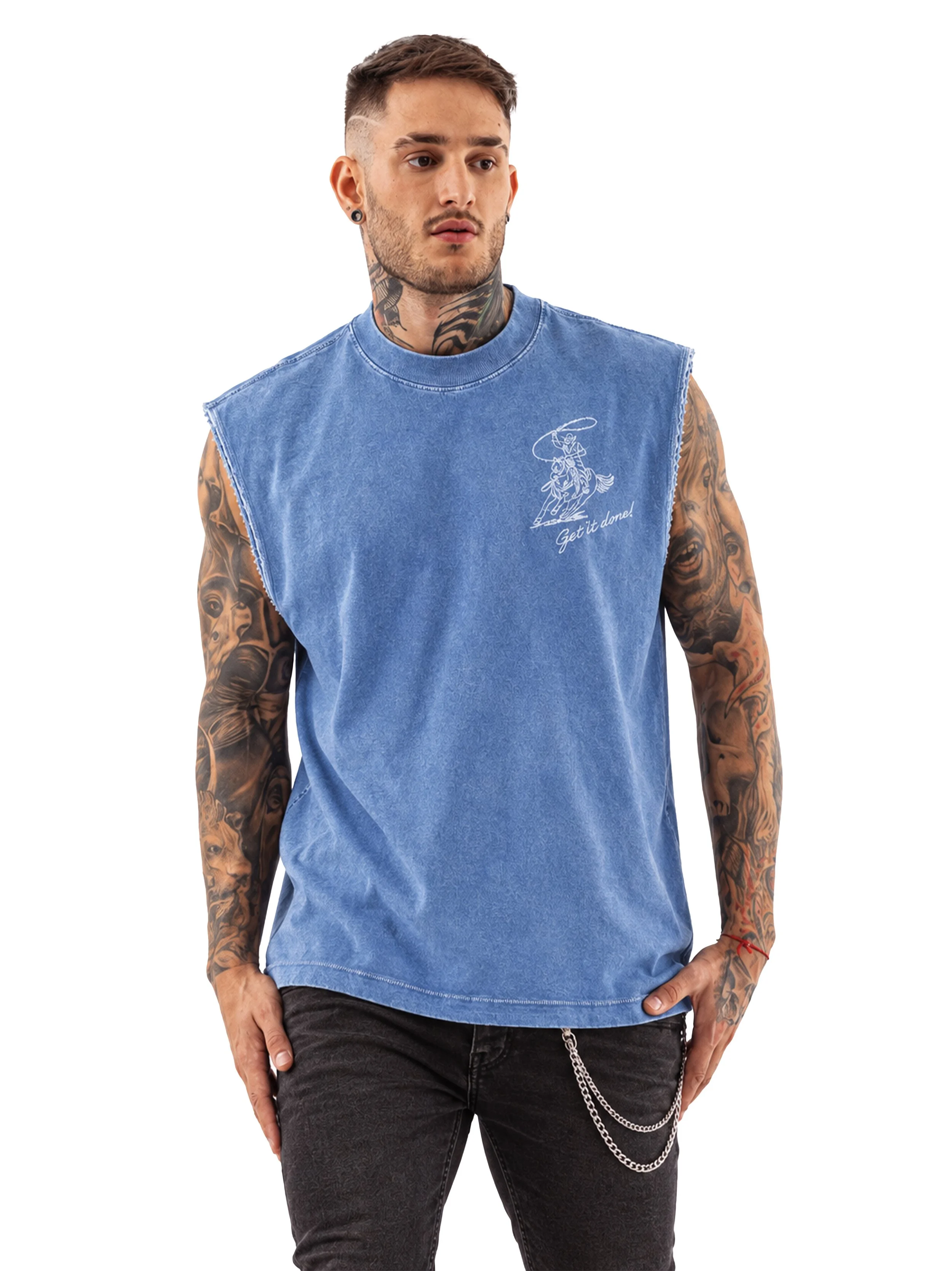 Get It Done Vintage Washed Muscle Tee
