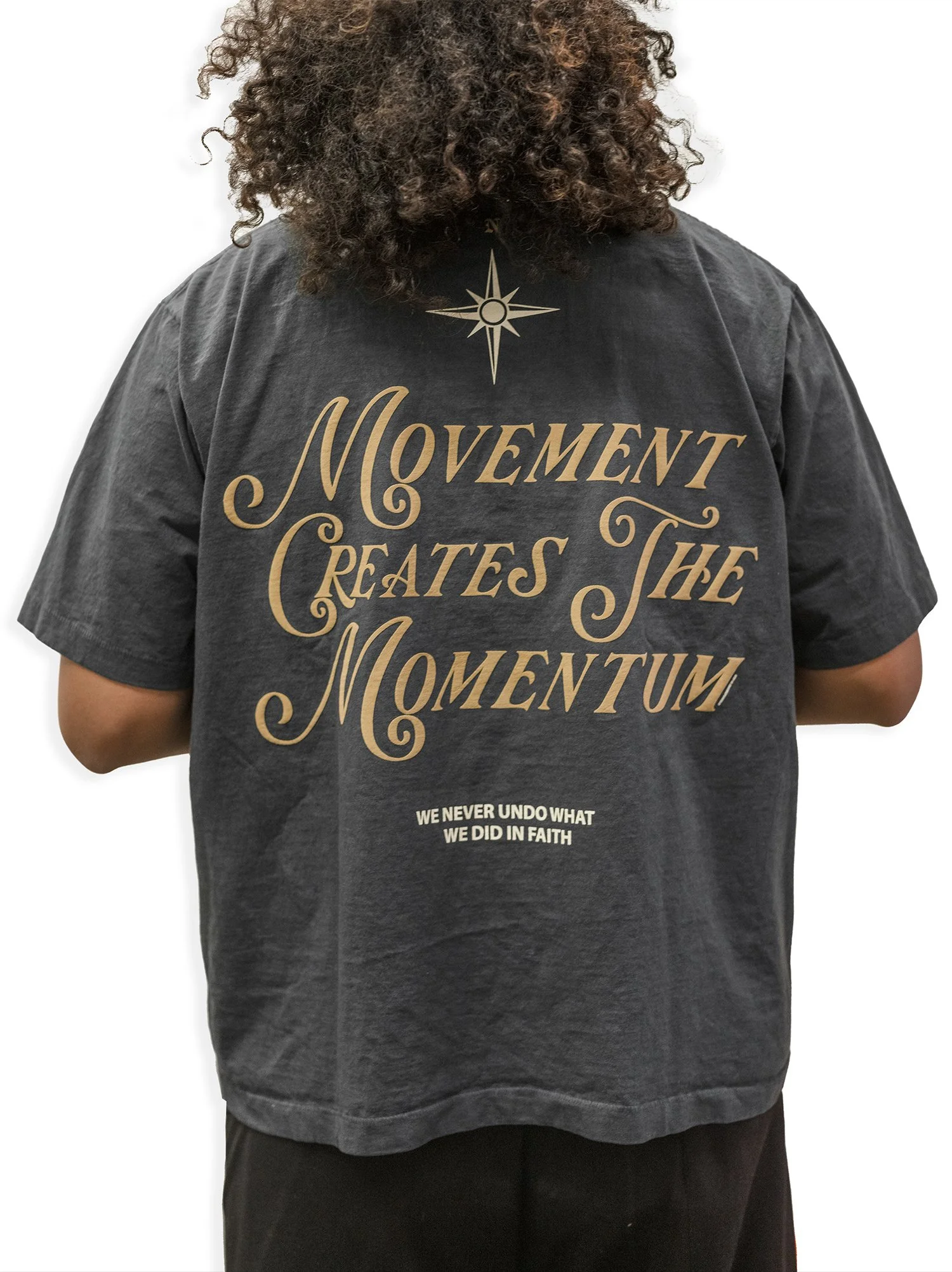 Movement Creates the Momentum Reactive Washed Tee Shirt