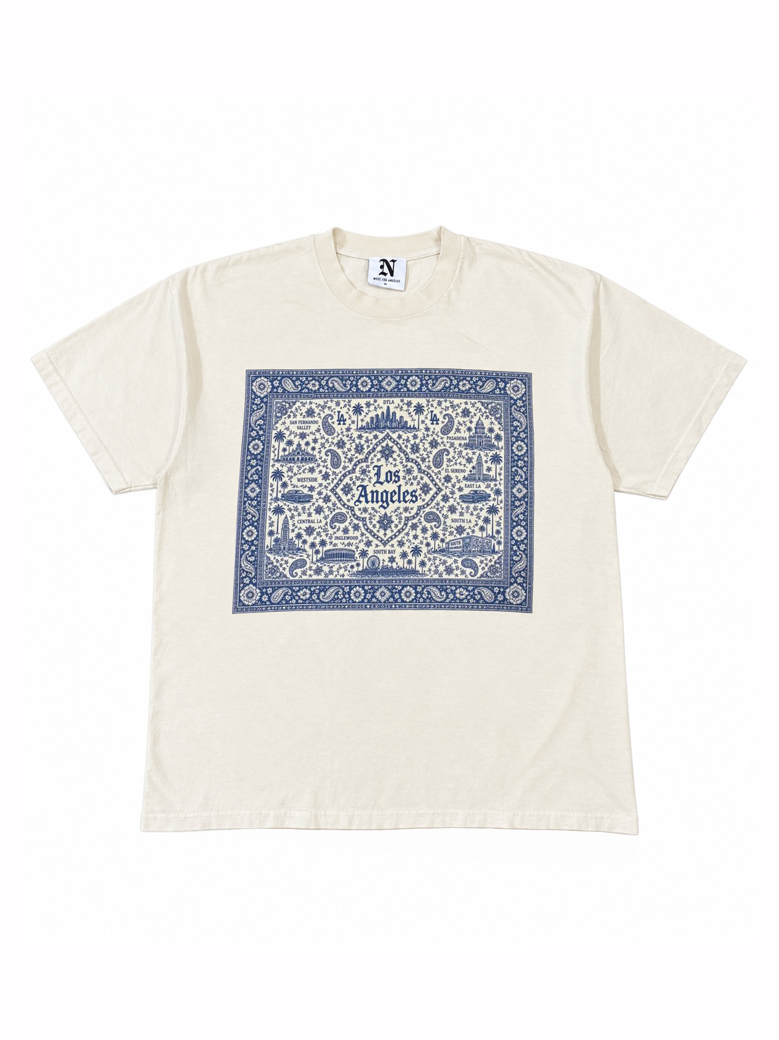 Los Angeles Bandana Vintage Washed Tee Shirt
