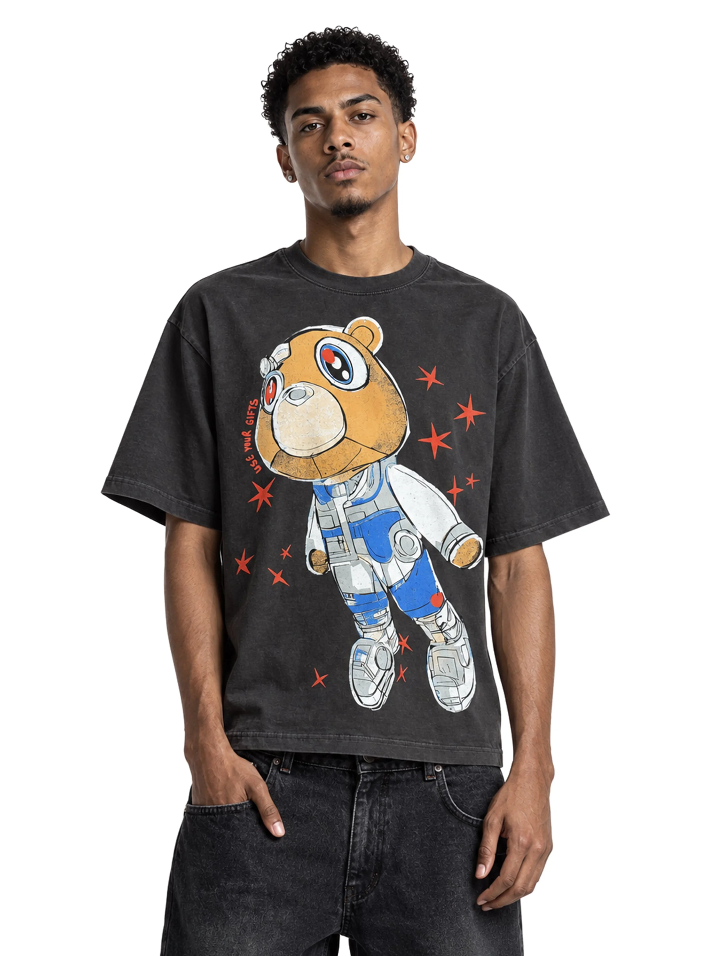 Graduation Bear Vintage Washed Tee Shirt