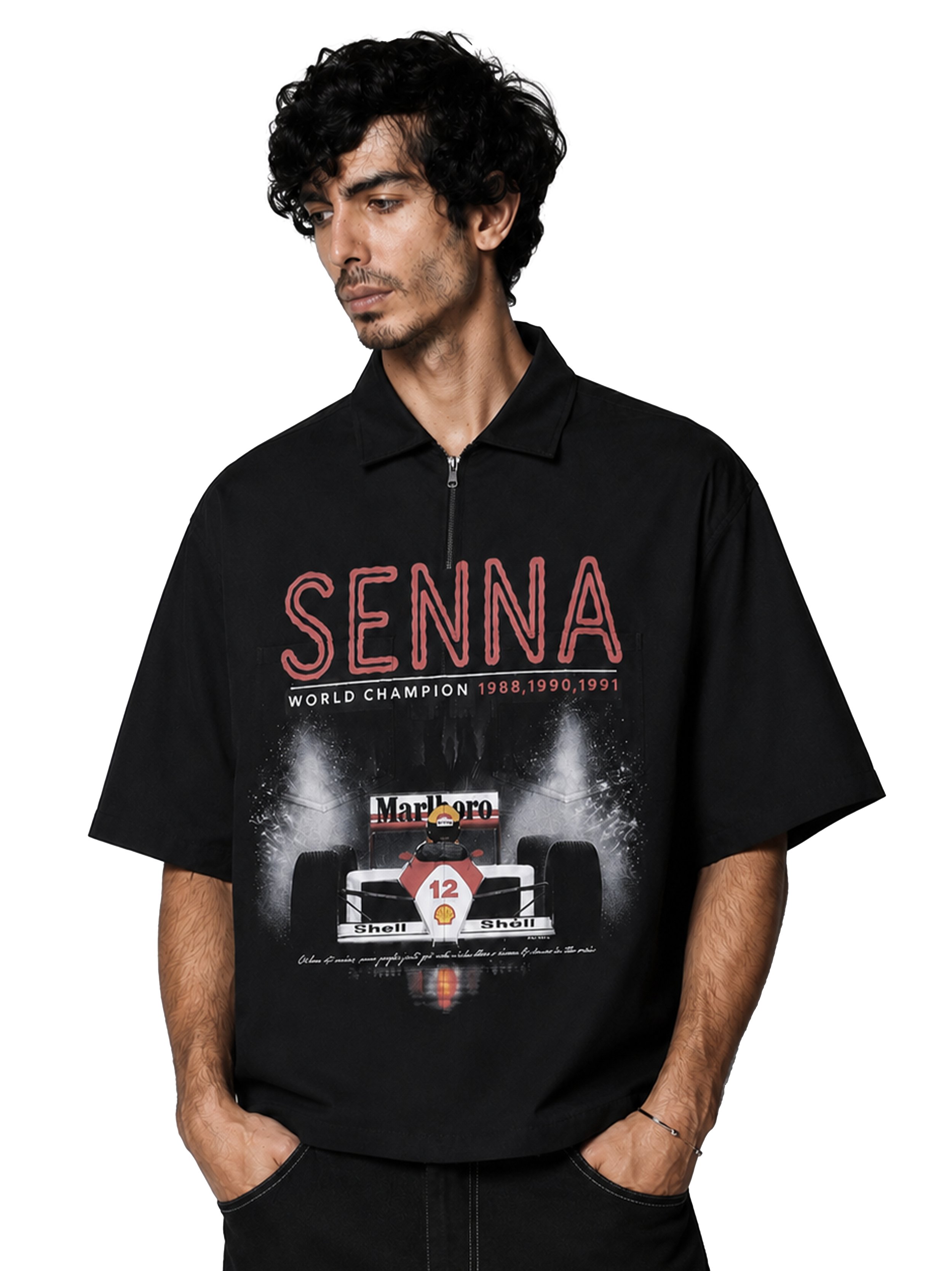 Senna Zip Up Work Shirt