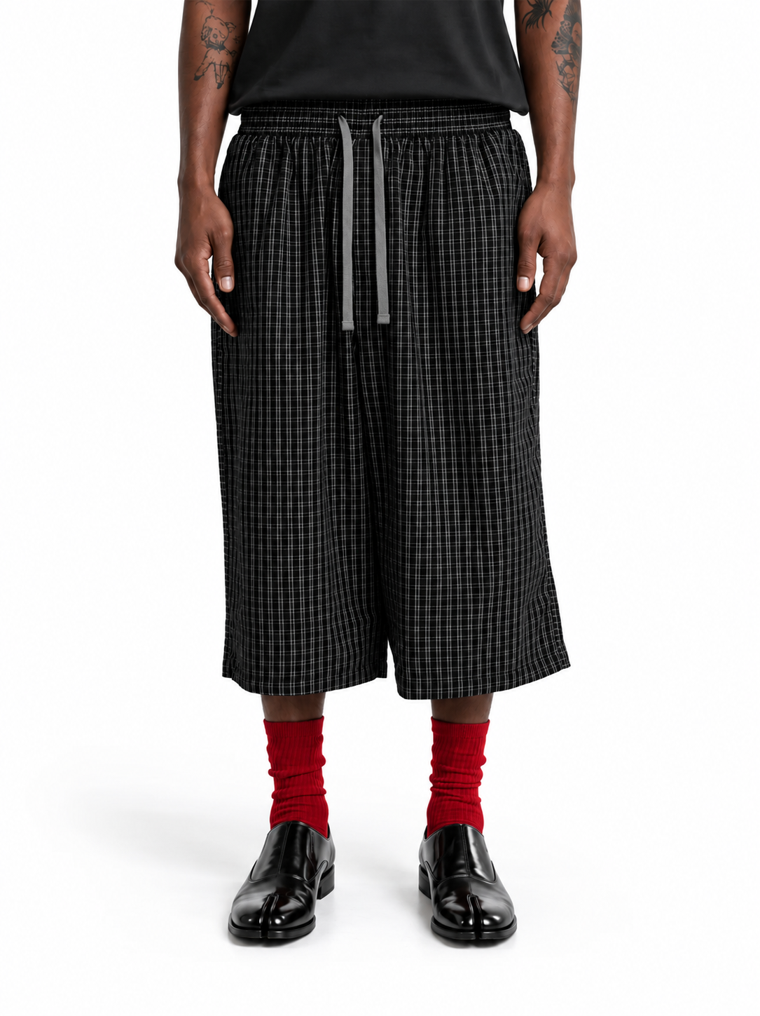 Dark plaid wide-leg pants look.png