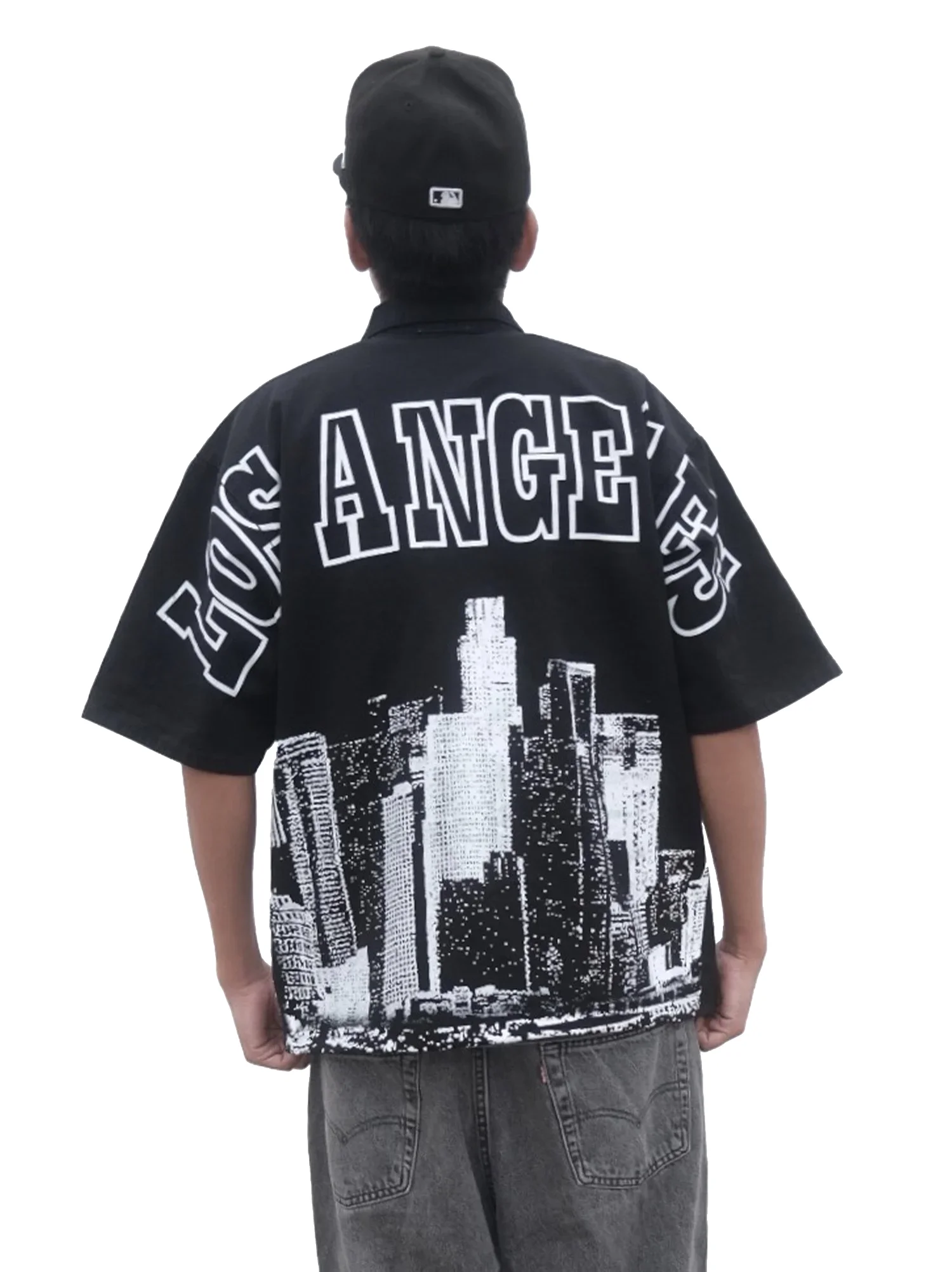 Los Angeles Zip Up Work Shirt