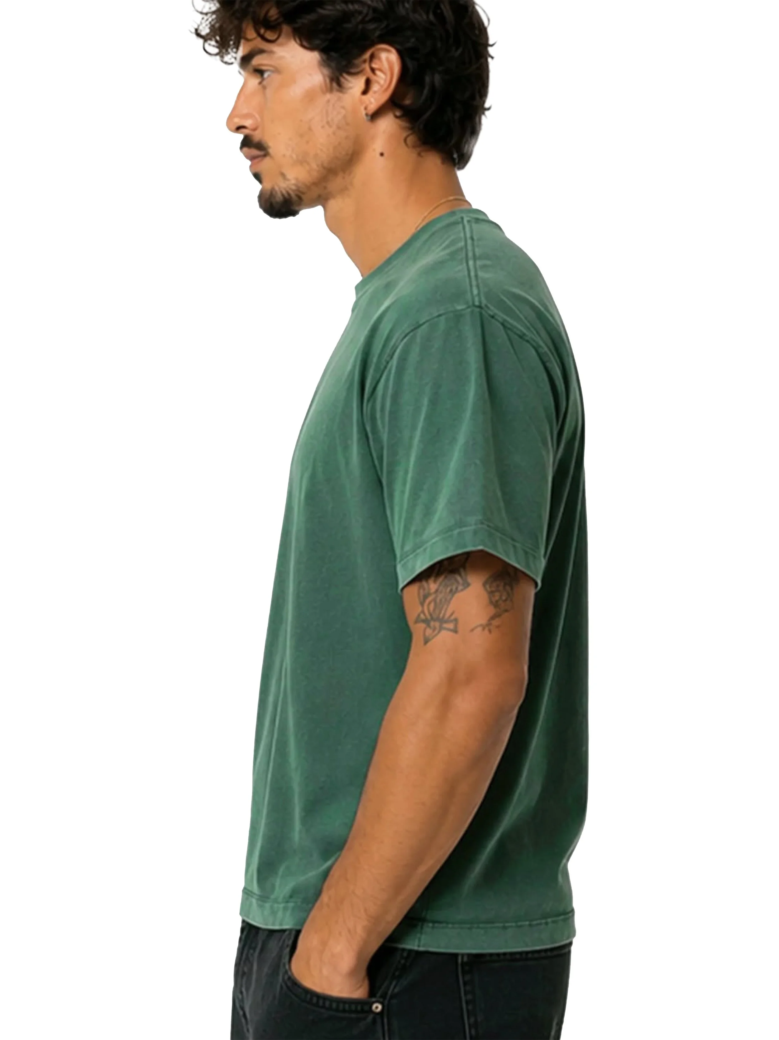 Hunter Green Vintage Washed Tee Shirt_0003_Layer 4.jpg