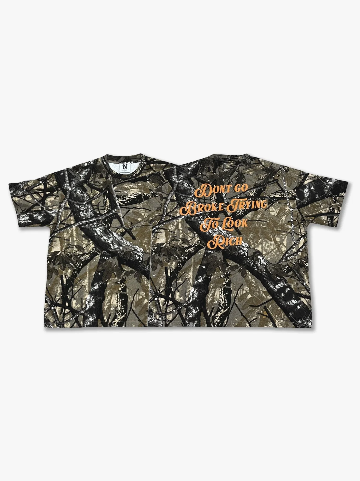 Don't Go Broke Camo Washed Tee