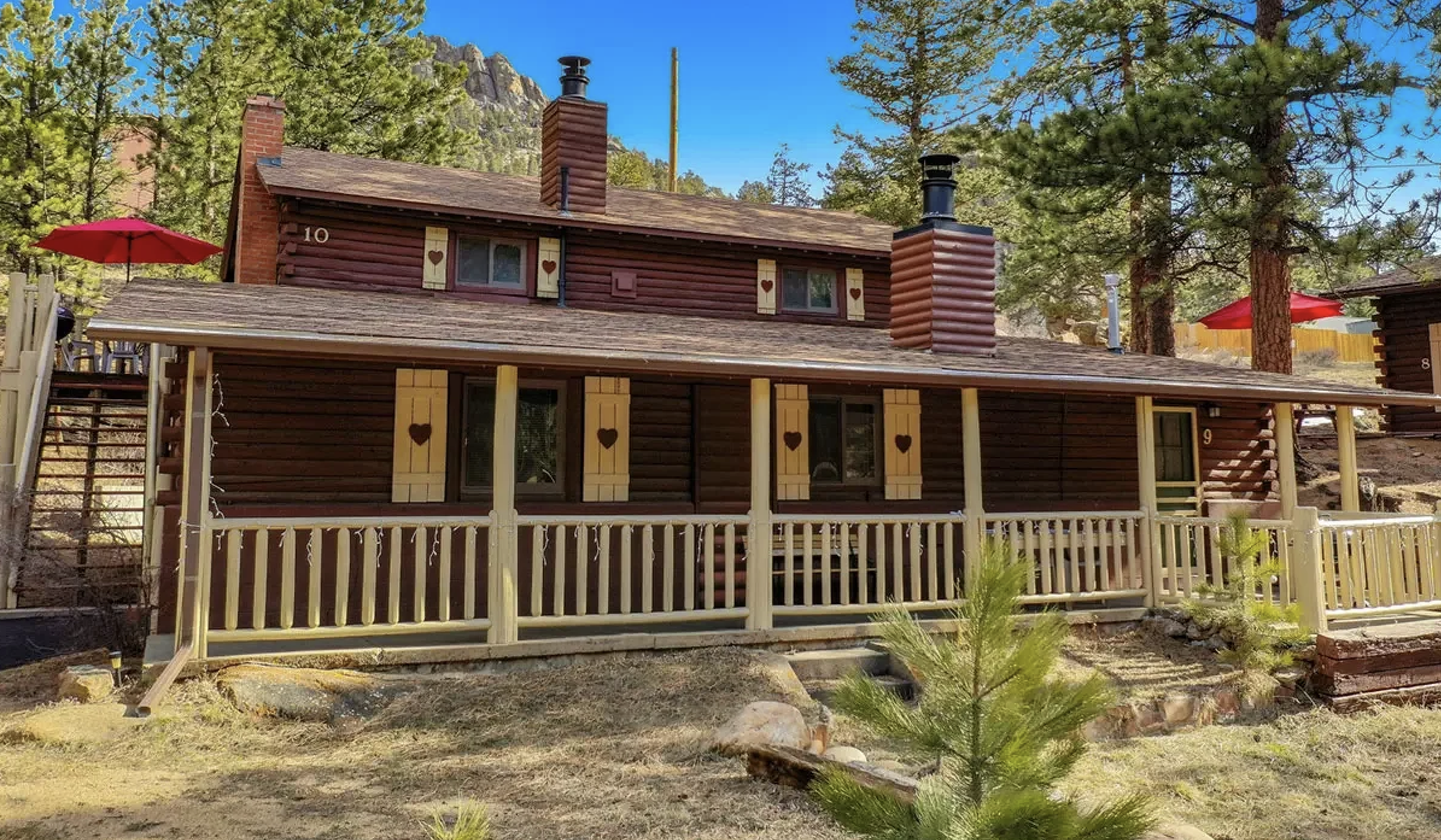 Blackhawk Cabins -  a welcoming motel with mountain backdrop in Estes Park, CO