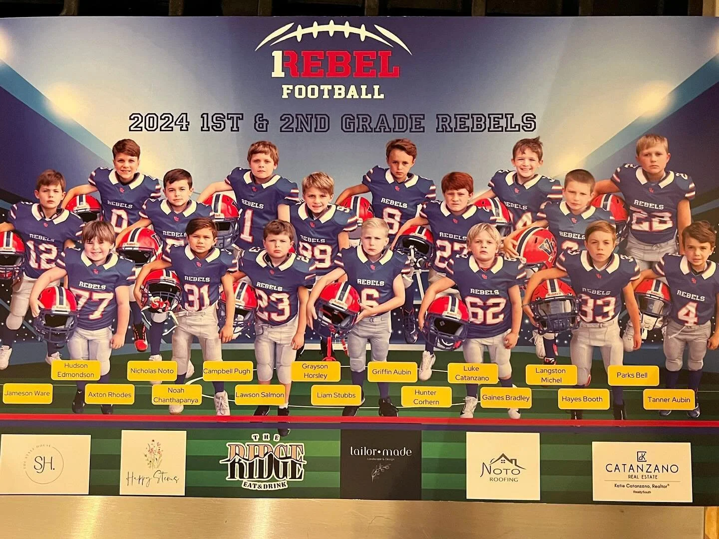 So happy we can be a sponsor of our Little Rebels!