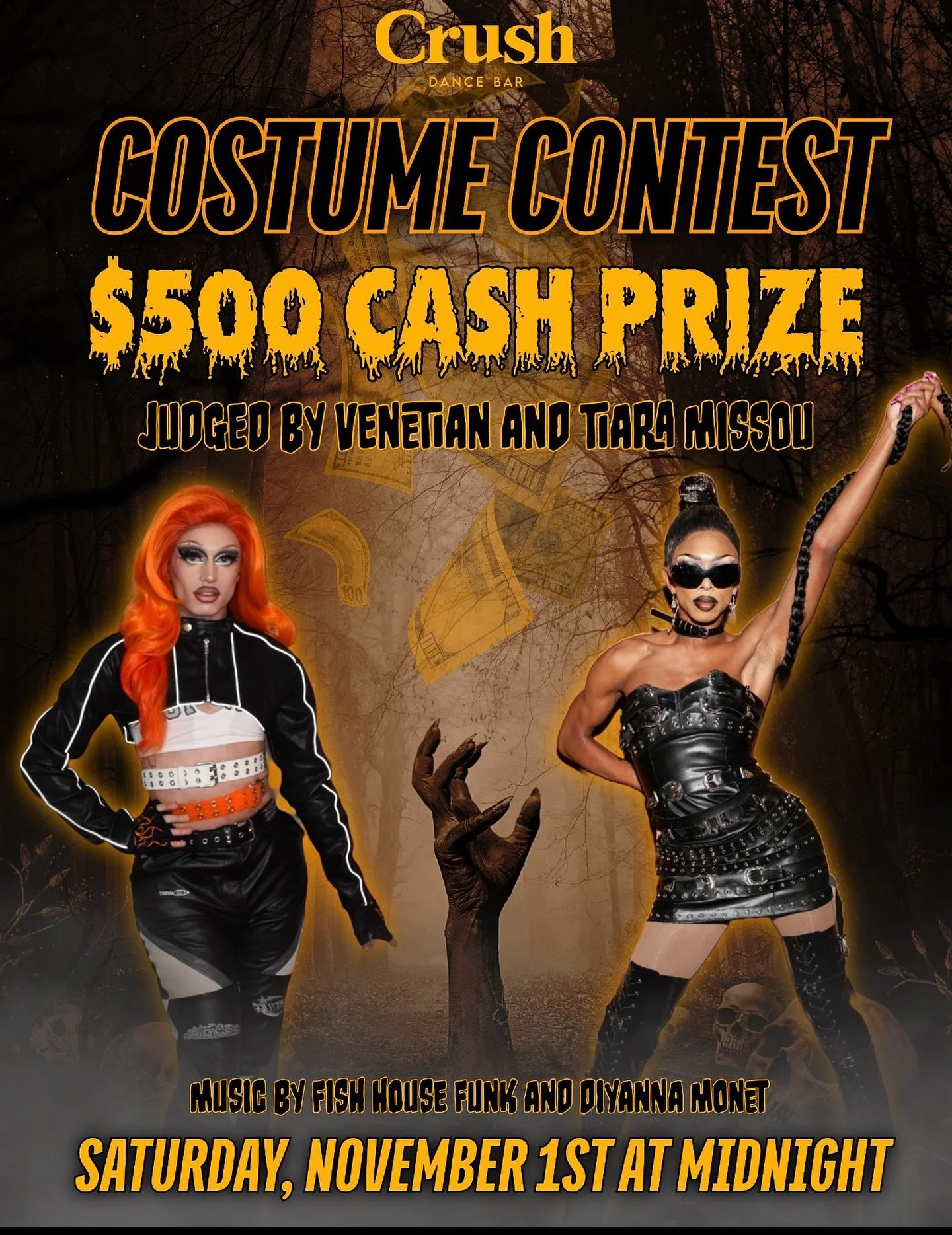 🎃💀 Halloween doesn&rsquo;t end on Friday. Join us Saturday for a second chance to win some 💰 👻

💸 $500 CASH PRIZE up for grabs
👑 Judged by @im.venetian &amp; @thetiaramissou 
🎶 Beats by @fishhousefunk &amp; @diyannamonet 
📍 2007 14th St NW | 