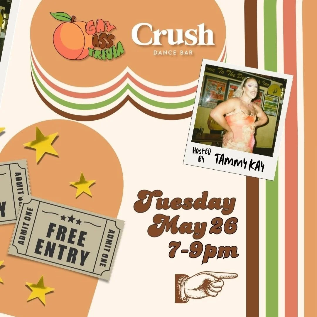🍑 The @gayasstrivia League starts TONIGHT! 

The earlier you join the league, the better your shot at representing your home bar in the September playoffs with BIG prizes. 👀

So grab your smartest (or loudest) friends, pick a team name, and get rea