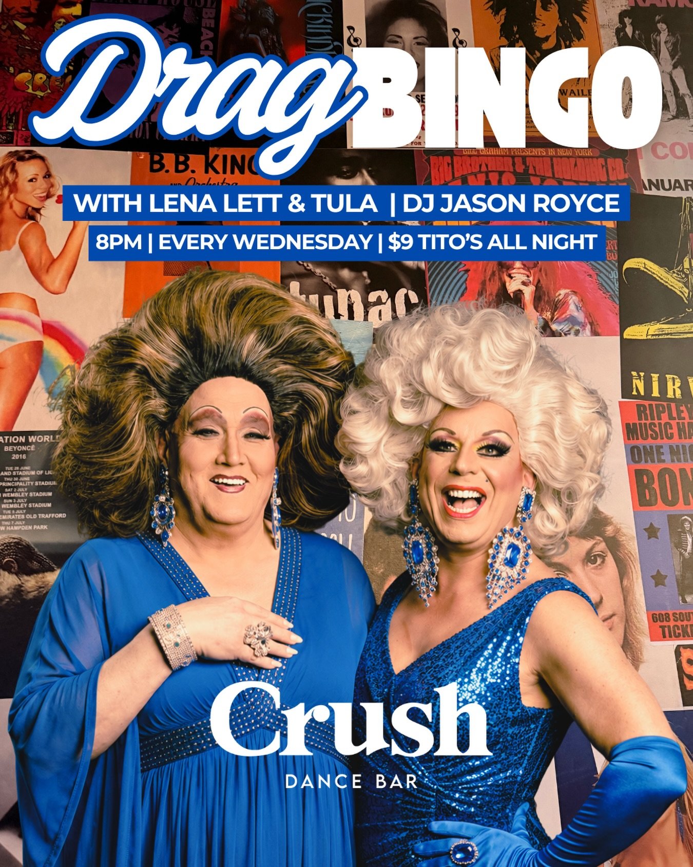 🎤 Drag Bingo Wednesdays! 💙

Join Lena Lett &amp; Tula for what @washingtoncitypaper calls the Best Gay Game Night in the city! 

🕗 Every Wednesday &bull; 8 PM
🍸 $9 Tito&rsquo;s All Night

#CrushDC #DragBingo #DCDrag #LGBTQDC #UStreetDC