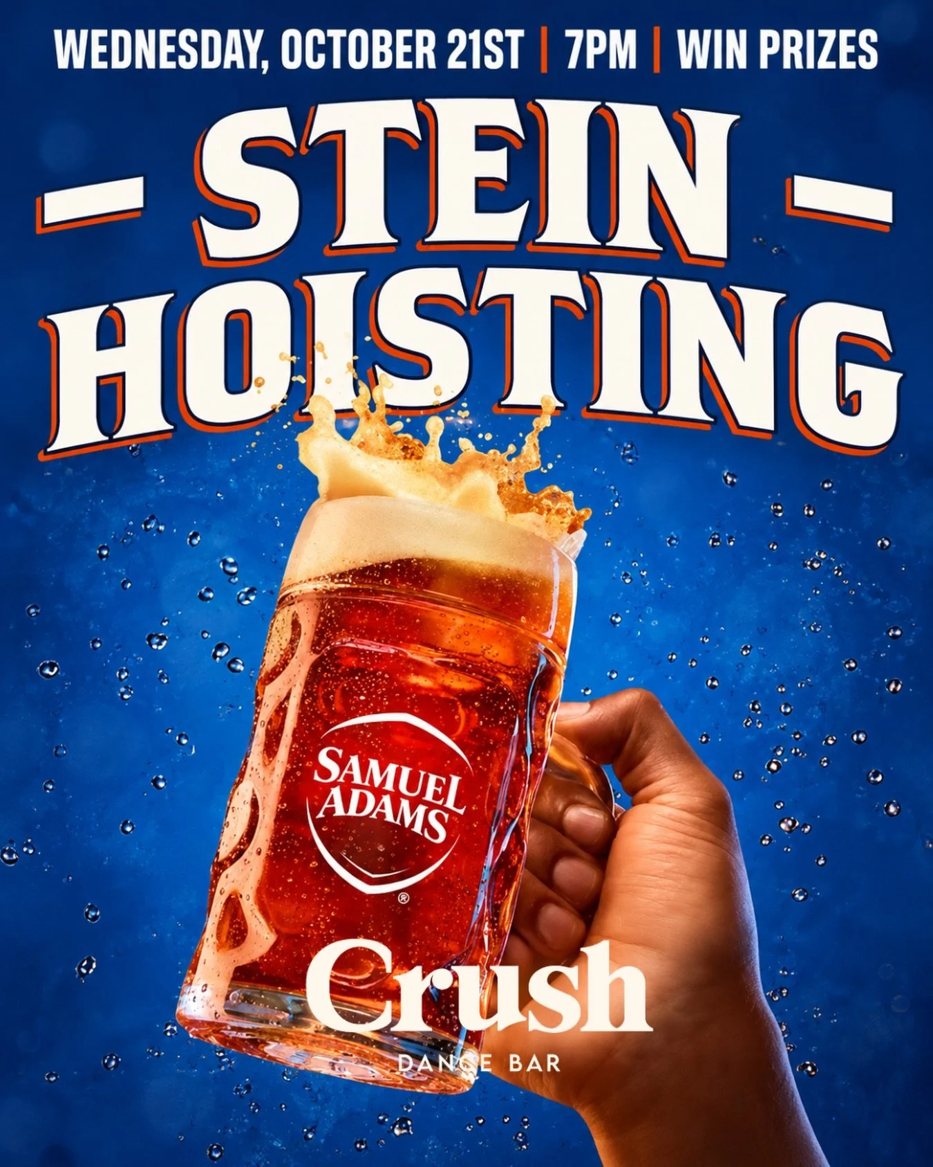 🍻 STEIN HOISTING COMPETITION! 🍻

Think you&rsquo;ve got what it takes to hold your beer? 💪🍺

📅 Wednesday, October 21st
⏰ 7PM
🍺 Featuring Samuel Adams
🏆 Compete to win prizes!

#CrushDC #SteinHoisting #SamuelAdams #DCGayBars #DCEvents