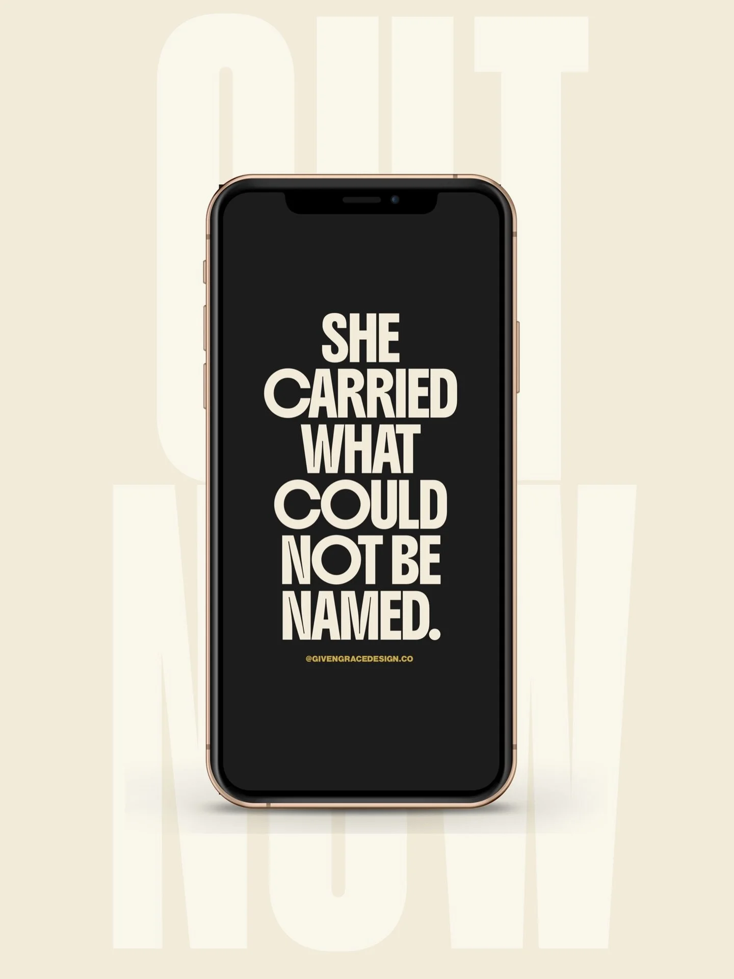 The load may have been heavy, but she carried it well. 

This is for her. This is for you. Free iPhone wallpaper &mdash; because some things deserve to be carried close.
Link in bio. @givengracedesign.co x @ohwellgail