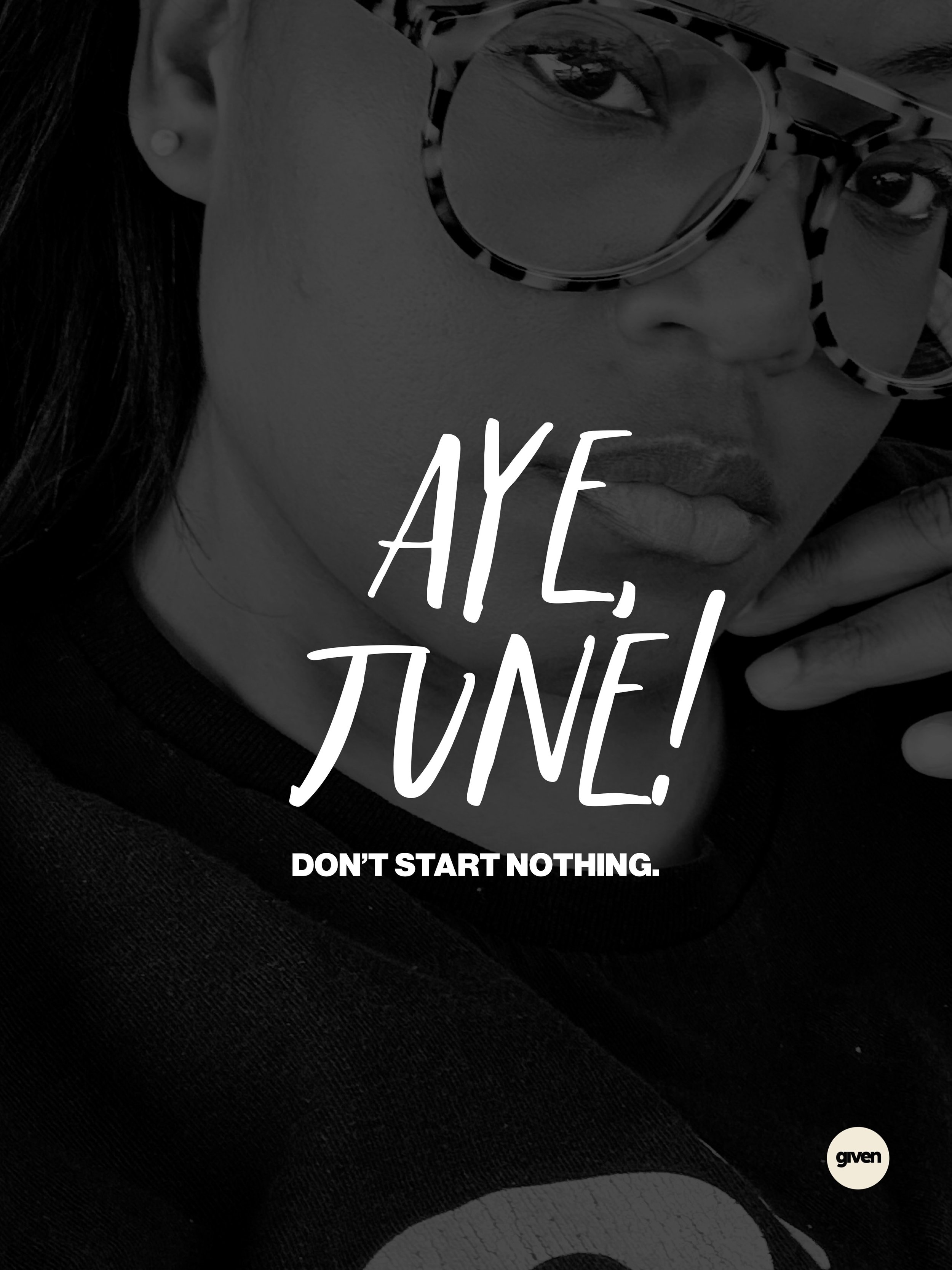 Aye, June! I see you. 

Restart that project. Read that book. Give it words. Do the thing. But pray about it first.

Summer break. Take it easy, it&rsquo;s June. Just don&rsquo;t quit.

@givengracedesign.co x @ohwellgail