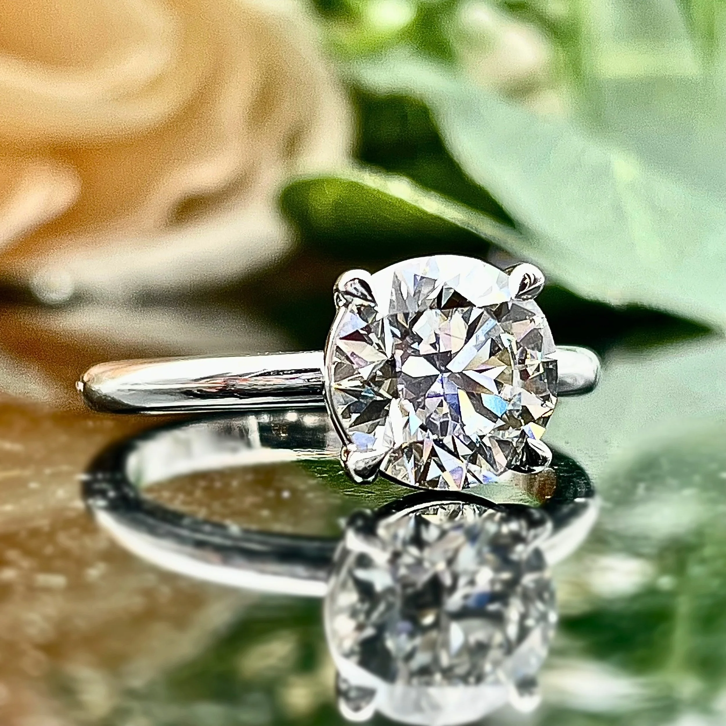LAB GROWN - 2.09ct Round Lab Grown Diamond Solitaire Ladies Engagement Ring 14k White Gold