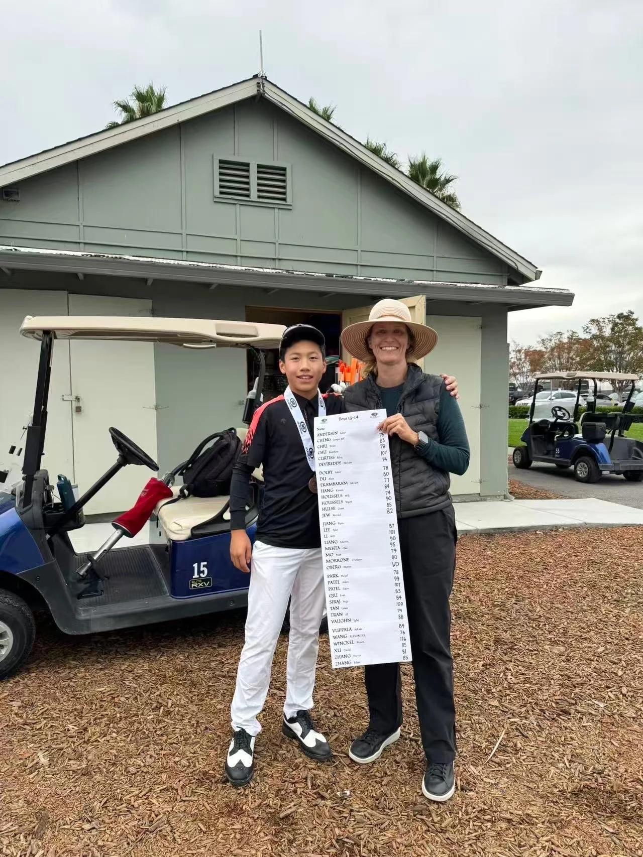 competitive junior golfer