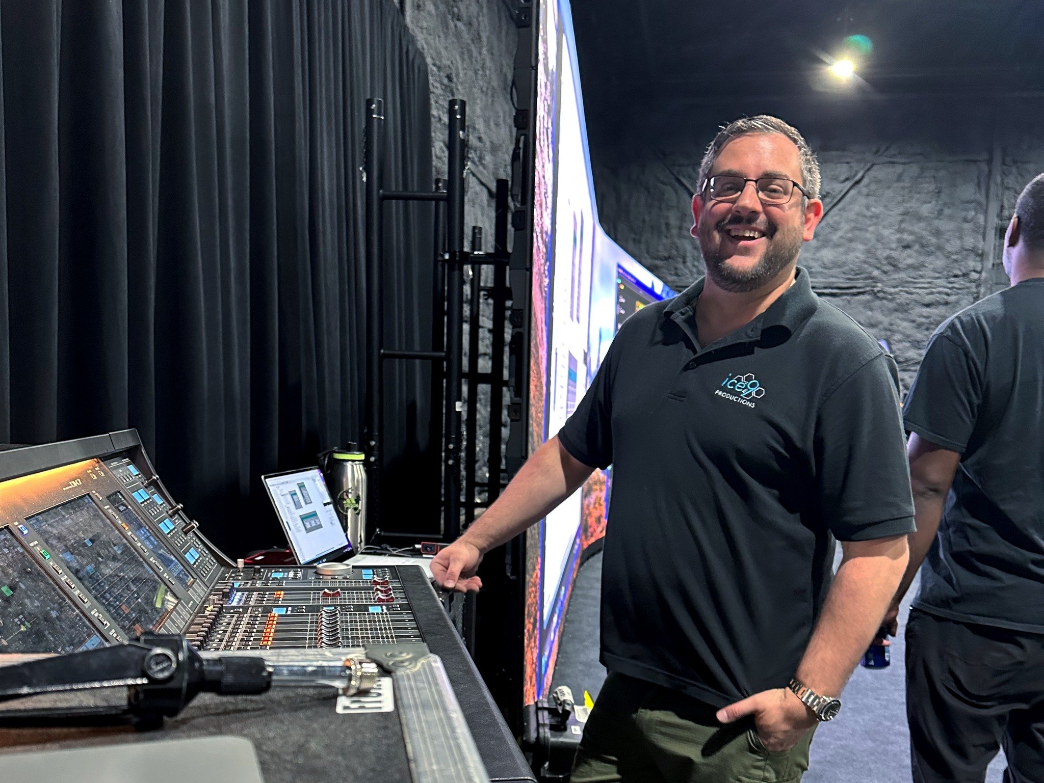Training Excellence with Ice 9 Productions 

Anthony from Ice 9 providing guidance on speakers, subs, and directional sound for precise audio targeting.
Kevin from Ice 9 showcasing the features of the Ross Carbonite broadcast switcher.

#TrainingExce