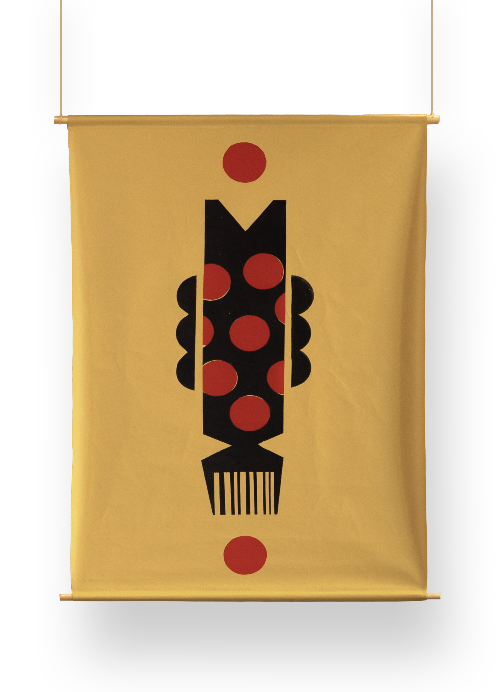 Pirá-cacofonia III, 2026. Enamel on canvas and wood. 70 x 100 cm.
