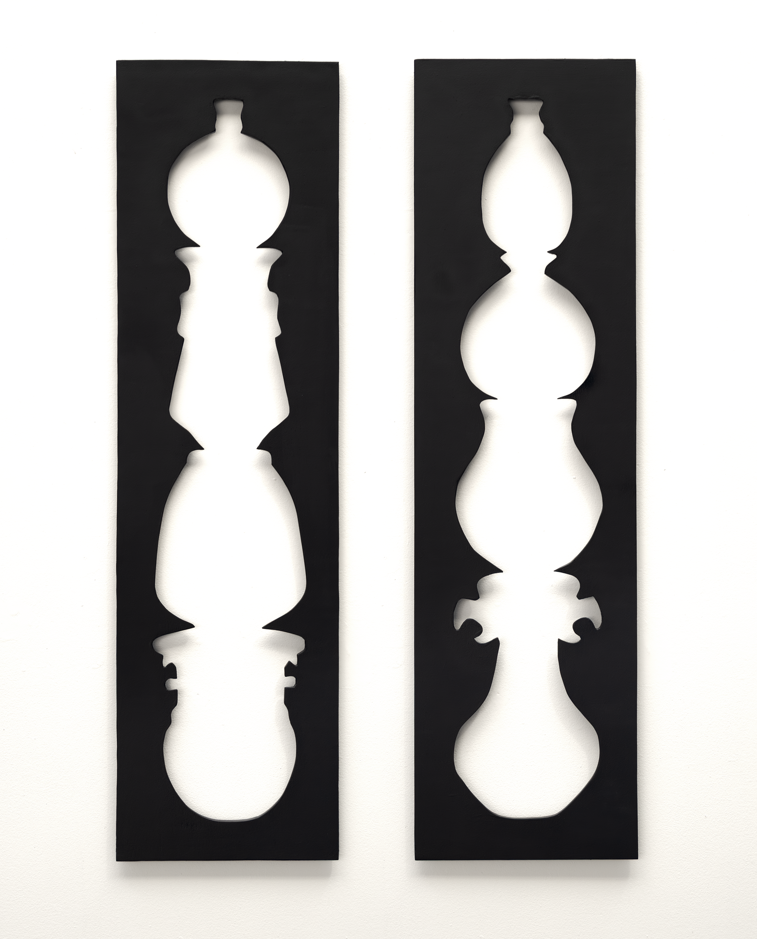Inventário I and II, 2026. 45 x 160 x 4cm. Acrylic on wood.