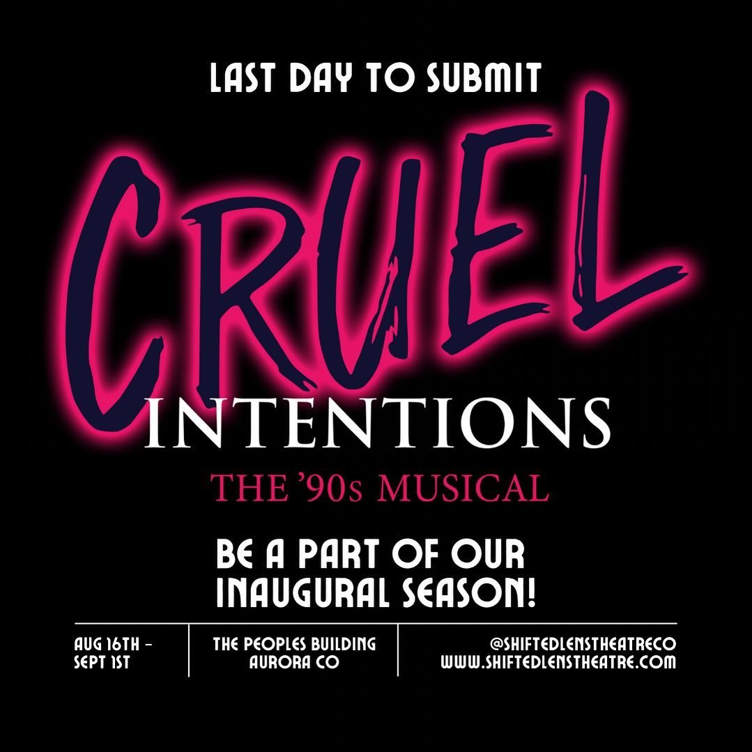 One more day left to submit your audition video!*
*If you are interested in the roles of:
Bunny Caldwell/Dr Greenbaum (Female presenting, 45+)
Ronald Clifford (Male presenting, 18-30, Black/African American) &mdash; please email us at ShiftedLensThea