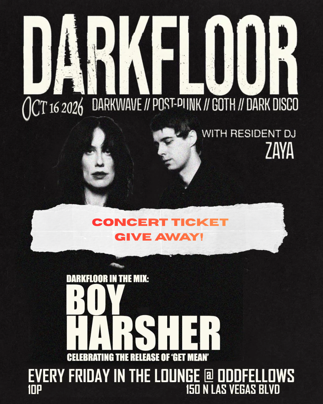 retro rewind/ darkfloor Boy Harsher Ticket Give Away