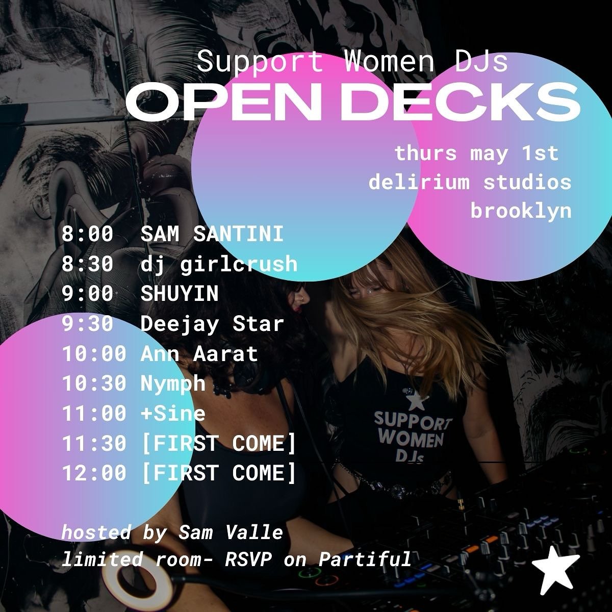 open decks hosted by sam valle