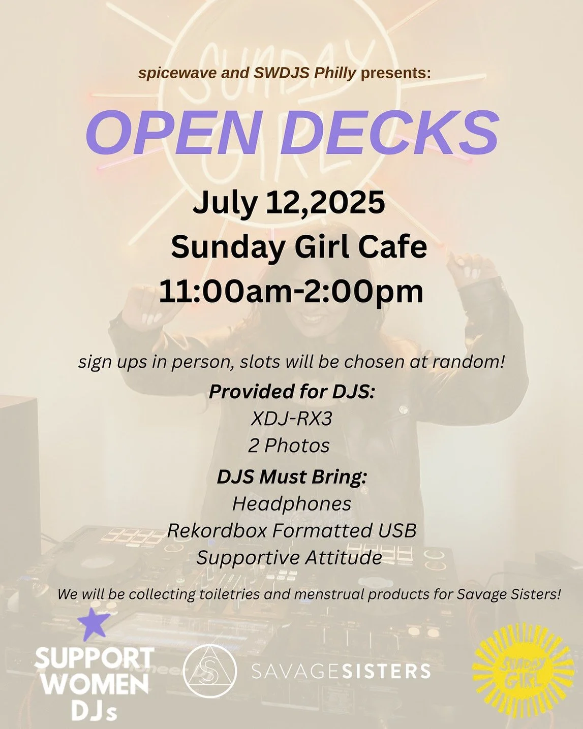 spicewave X SWDJs Philly Presents: OPEN DECKS