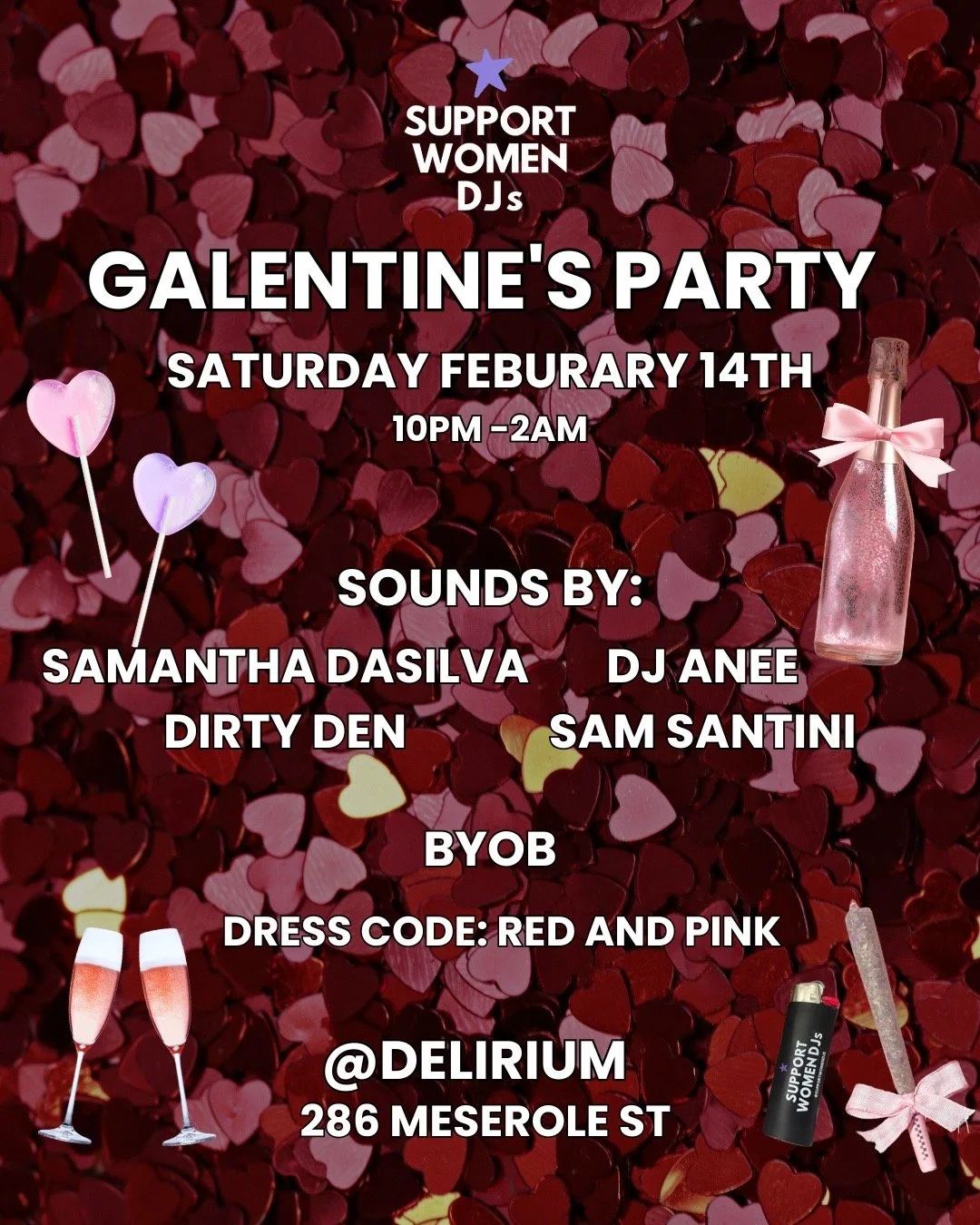 Support Women DJs Galentine's Party