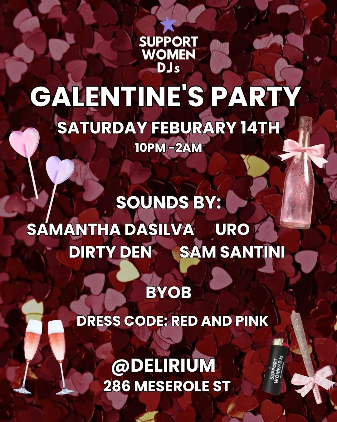 Support Women DJs Galentine's Party