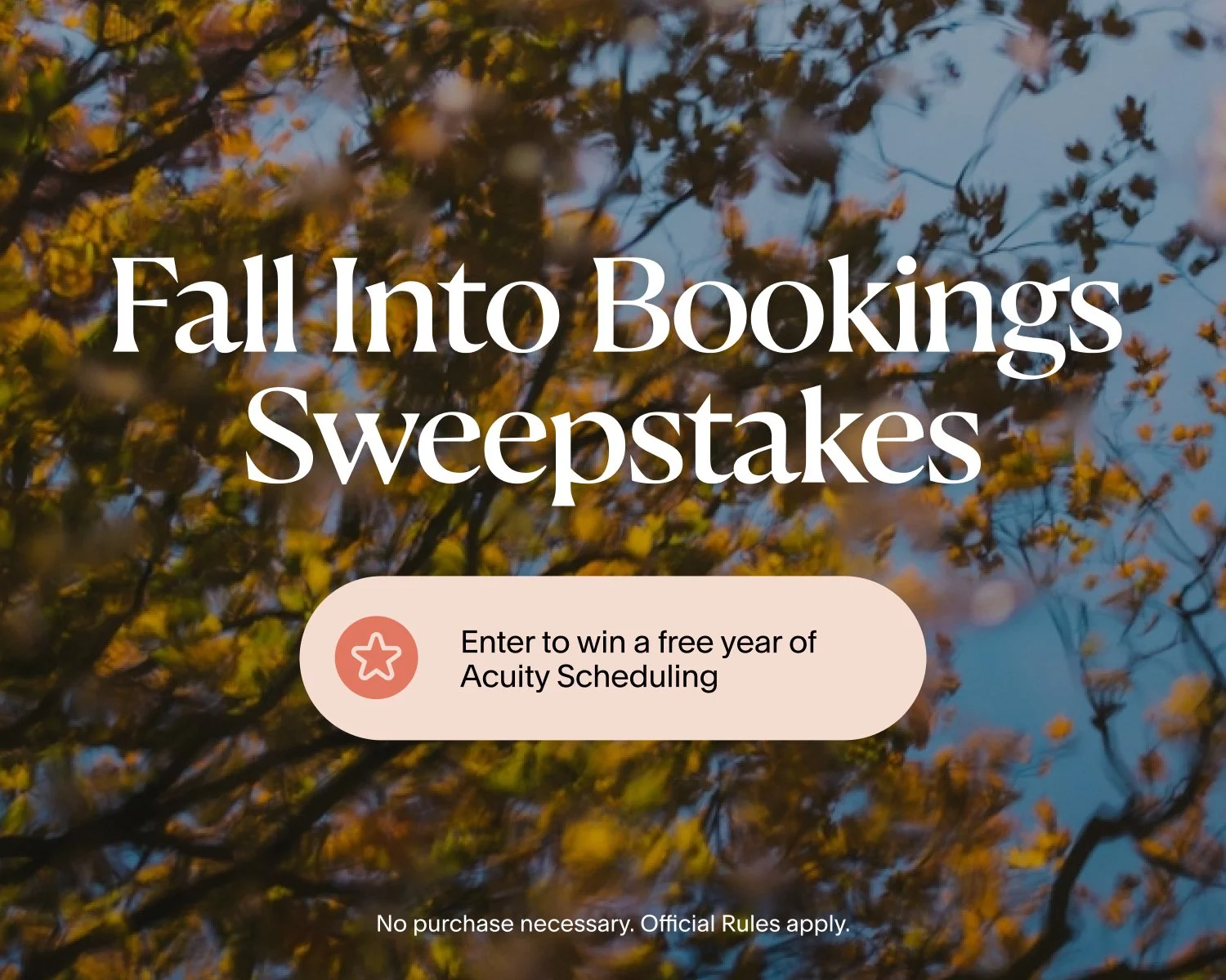 Enter the Fall Into Bookings Sweepstakes for a Stress-Free Season