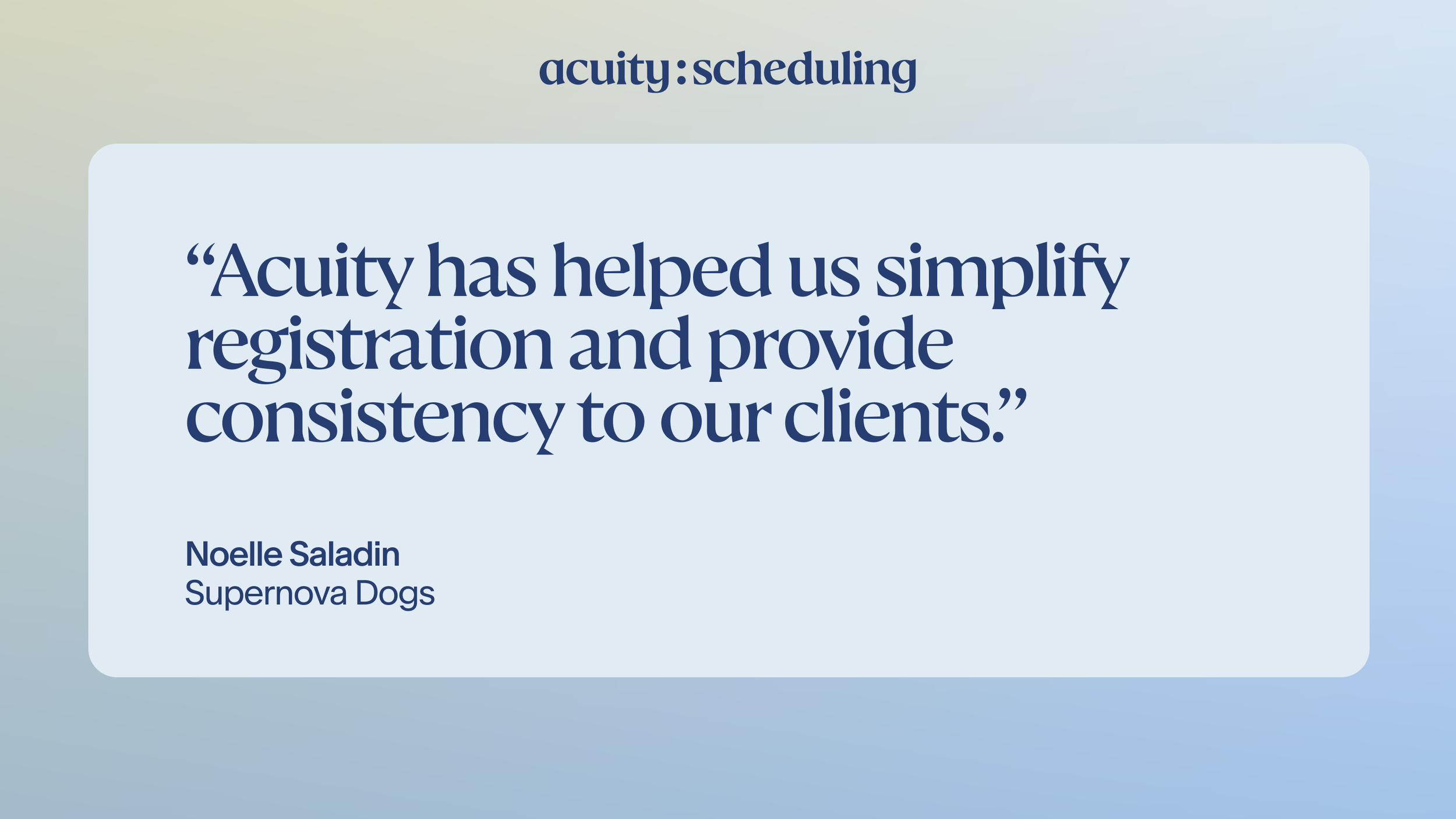 A dog trainer says Acuity Scheduling has helped simplify registration and provide consistency to clients