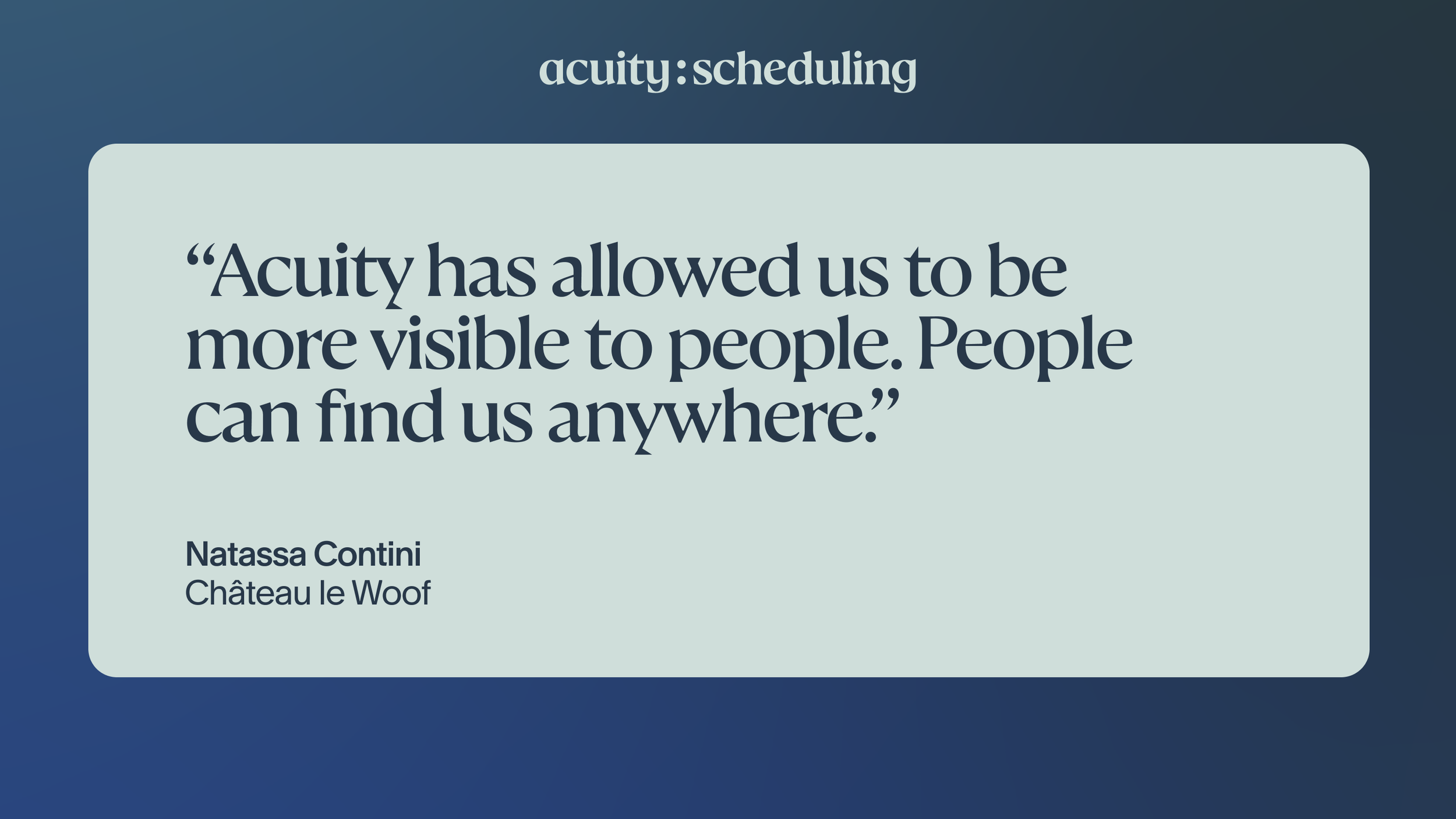 A dog cafe owner says Acuity Scheduling has helped make the business more visible to people