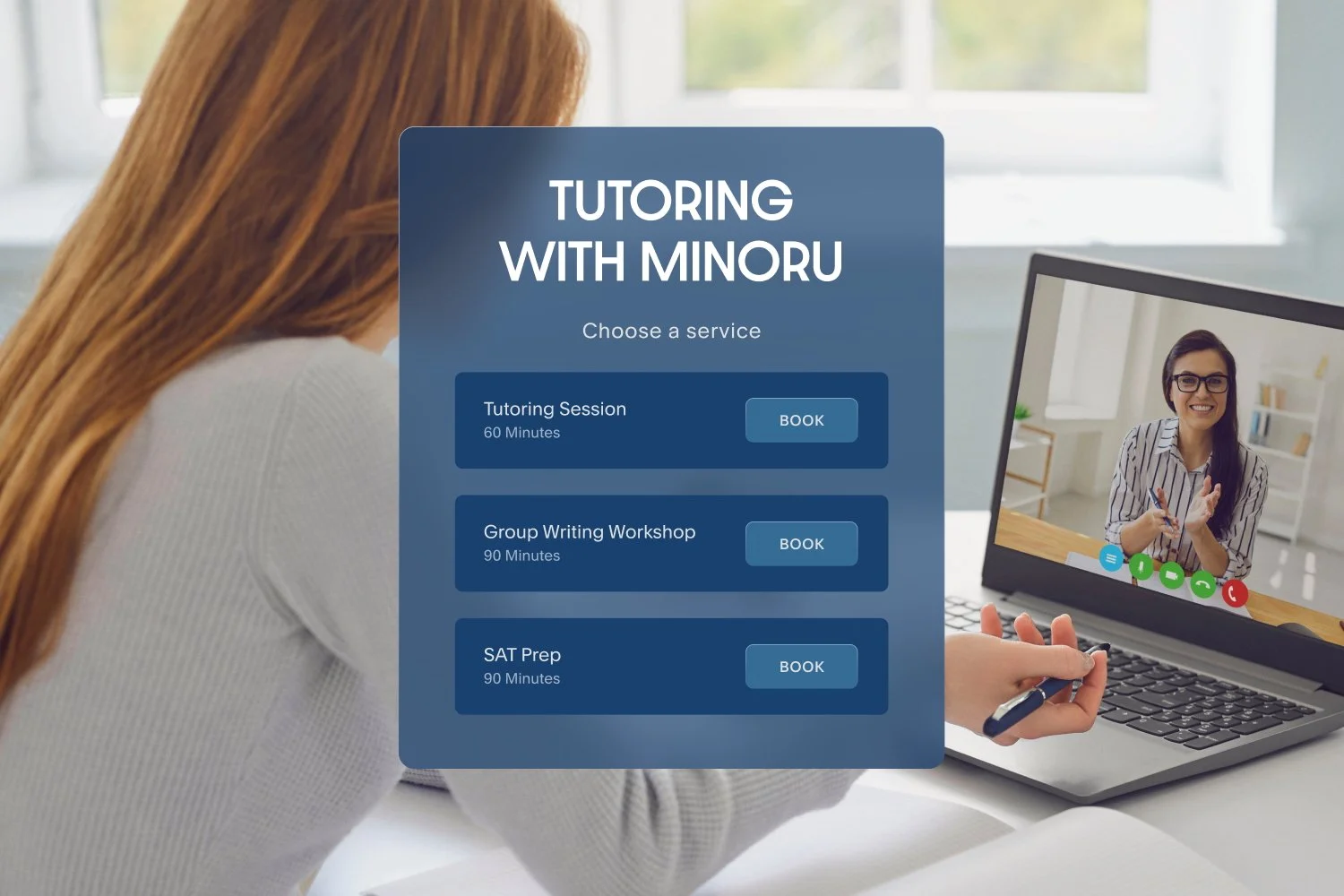Online scheduling page for tutoring
