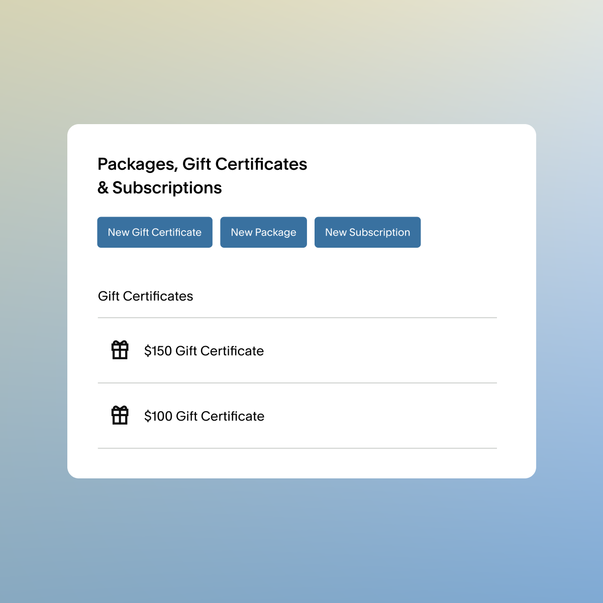 Creating packages, gift certificates, & subscriptions in Acuity Scheduling