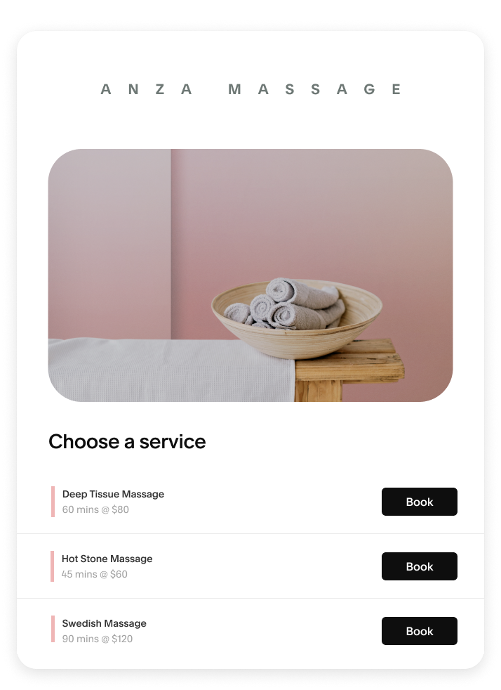 Massage Therapy Booking Software - Acuity Scheduling