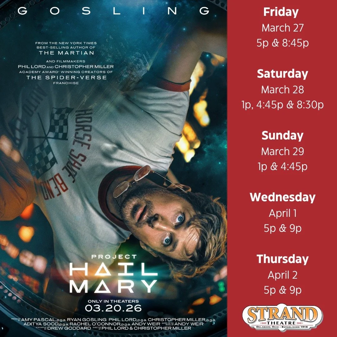 Weekend lineup:
🚀 Project Hail Mary
🔪 Ready or Not 2
🐰 Hoppers

Plus, mid‑week magic with The Super Mario Galaxy Movie. See you there!