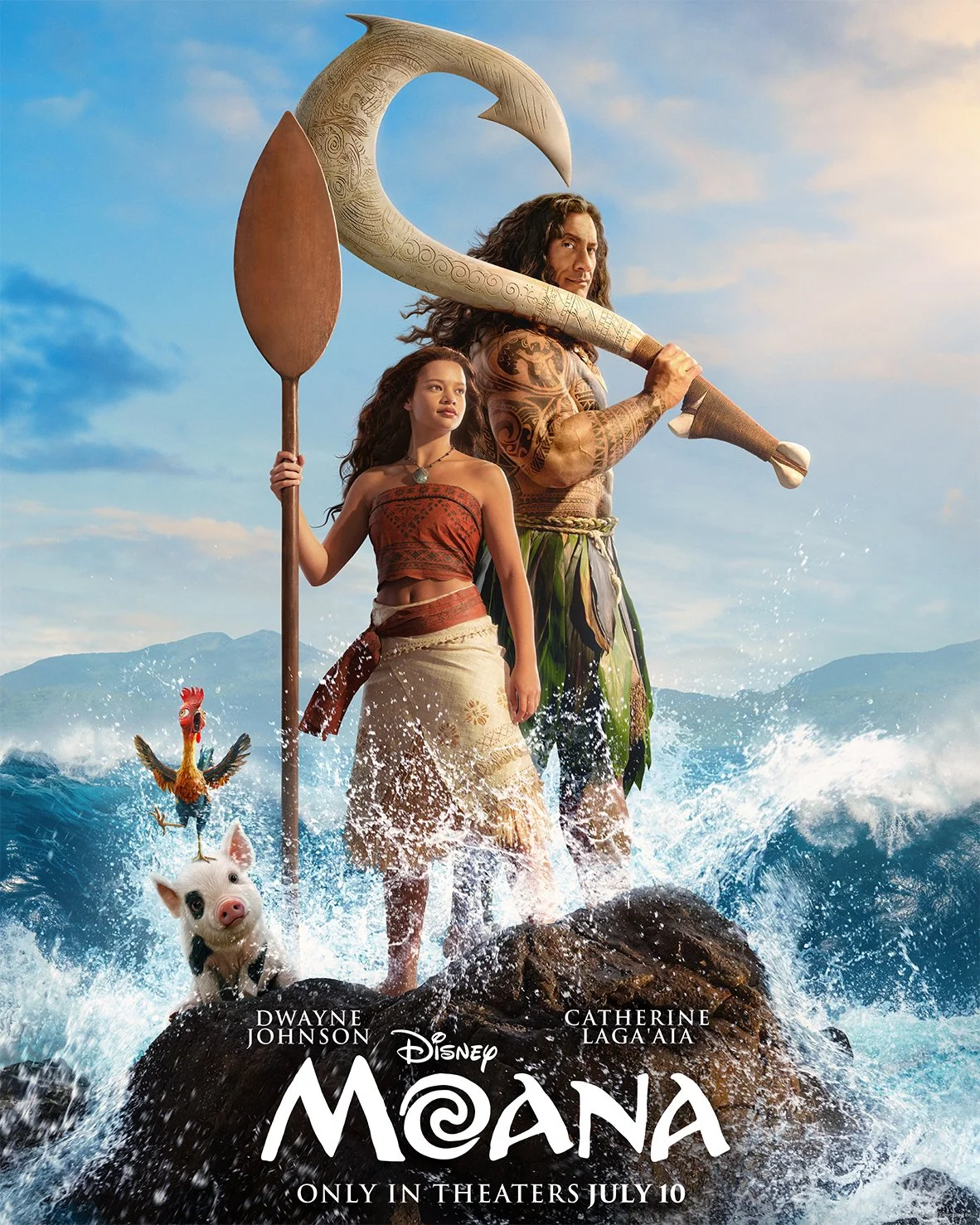 The ocean is calling. Join Moana, Maui, Heihei, and Pua on an unforgettable adventure. 🌊
Disney's #Moana only in theaters July 10!