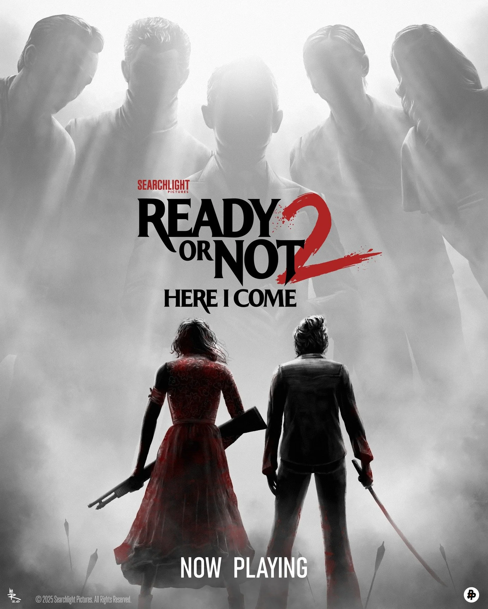 Two against the world. READY OR NOT 2: HERE I COME, now playing only in theaters. Illustrated by @byROYALSTON. #ReadyorNot2