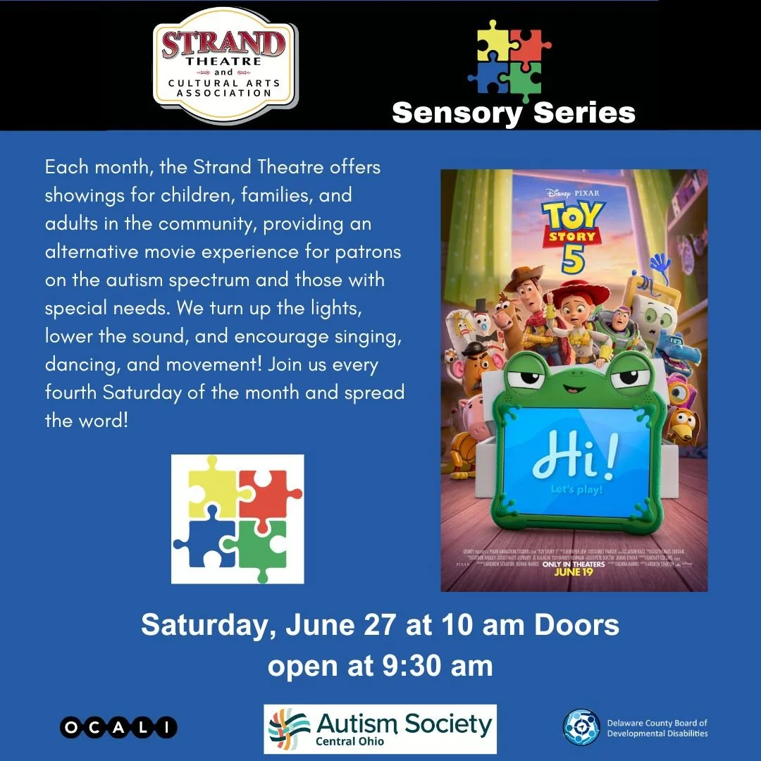 Our Sensory Series movie this month is Toy Story 5! Lights stay low, volume stays gentle, and everyone gets to enjoy the movie their own way. A calm space, a great story, and zero pressure.