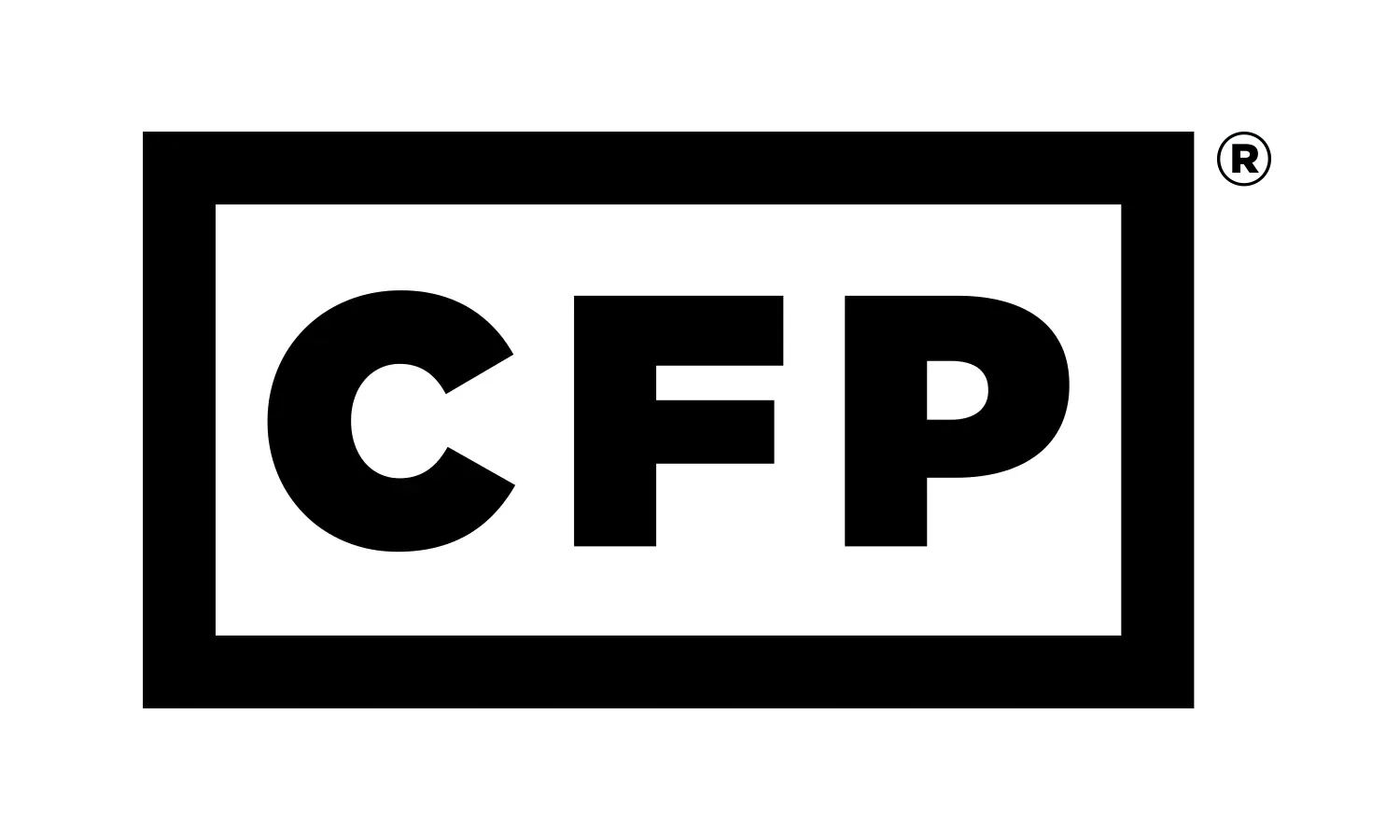 Black and white sign with the letters 'CPF' in bold text.